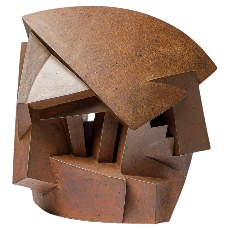 Stoneware sculpture entitled « Passage clandestin » by Pierre Martinon, 1997.