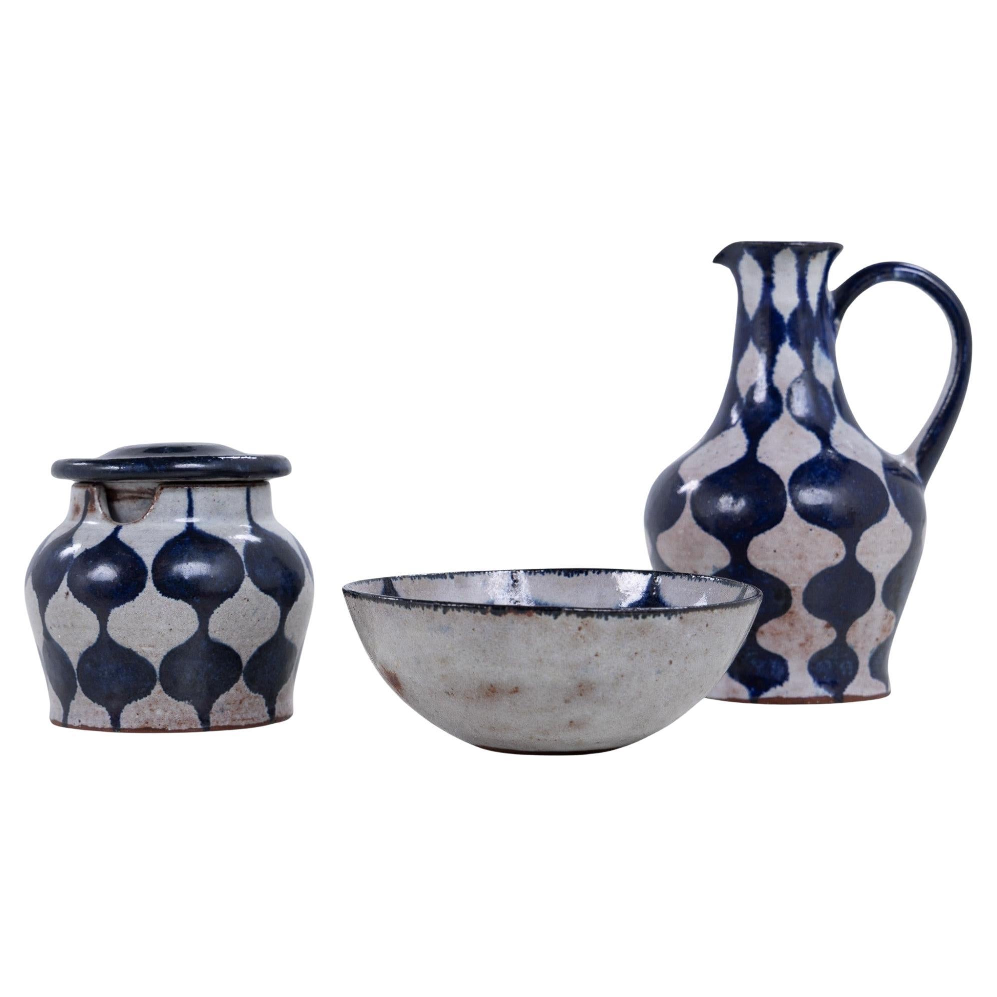 Steingutset von Gertrud Vasegaard im Angebot