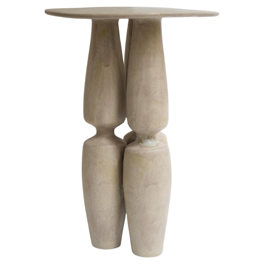 Stoneware Side Table by Sophie Vaidie For Sale