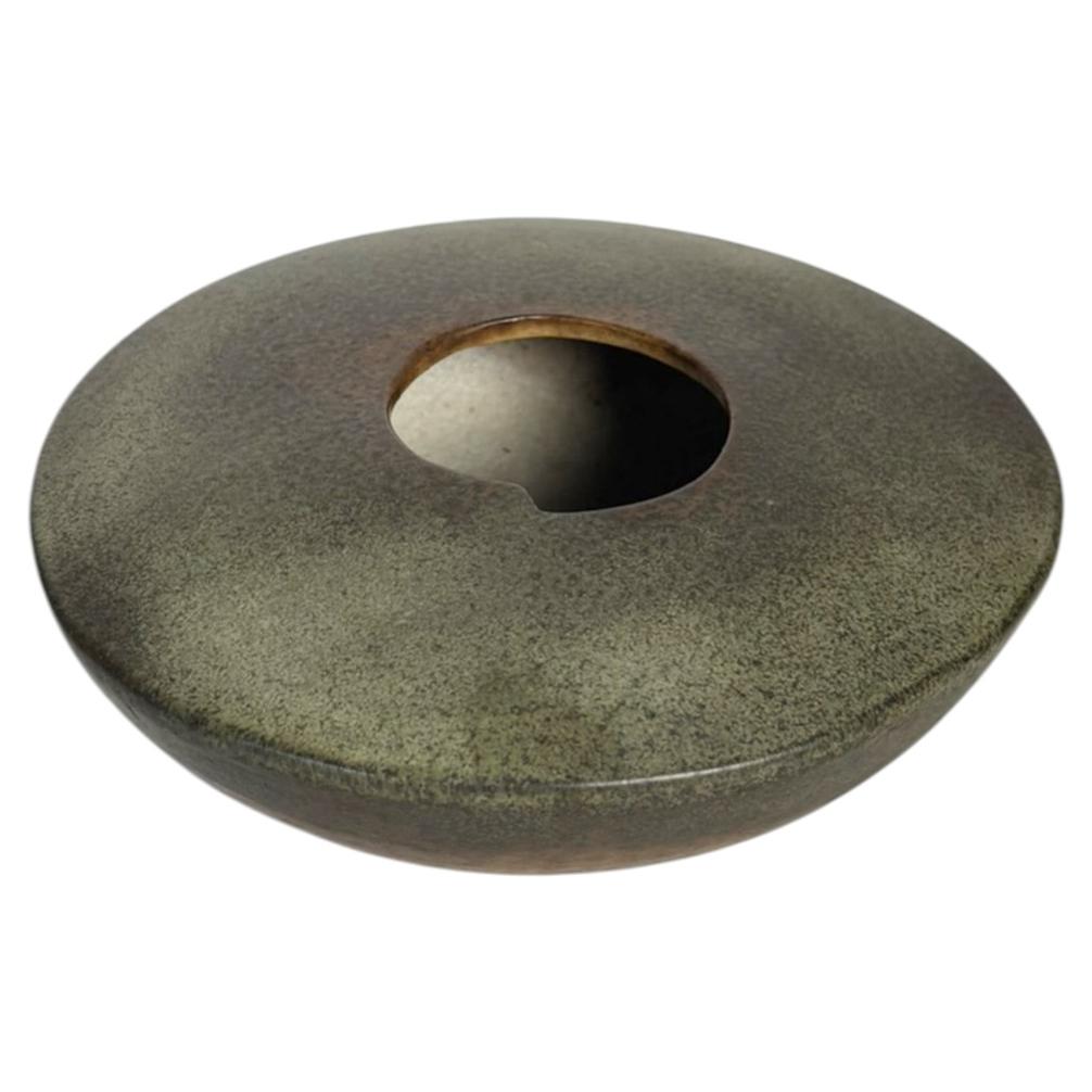 Stoneware spherical vase, France, 1960