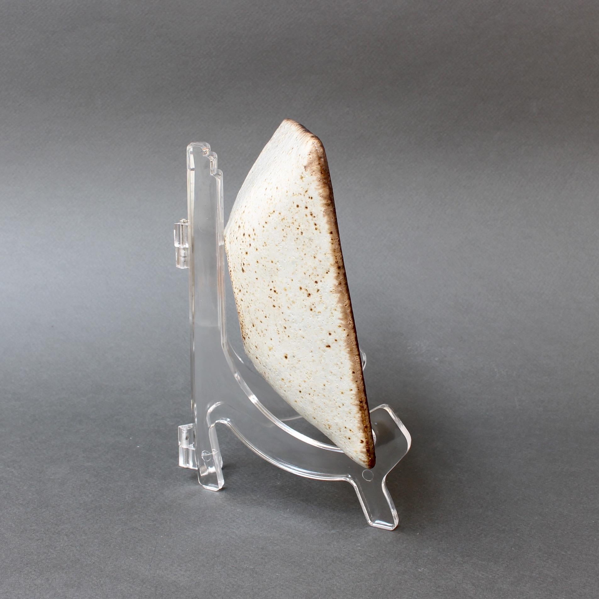 Stoneware Square Bowl / Vide-Poche by Bruno Gambone, Italy circa 1970s (Steingut)