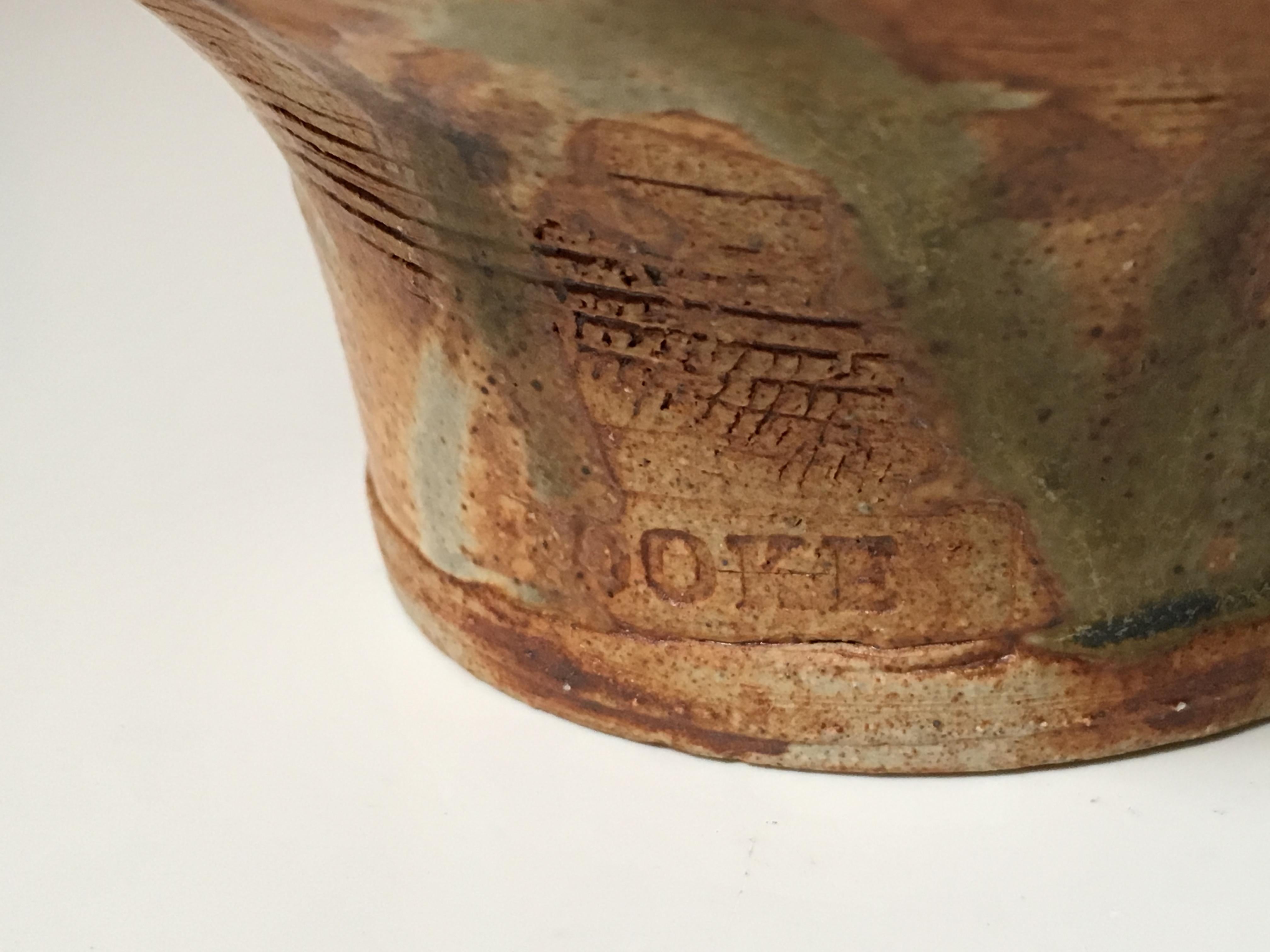 Stoneware Stacked Bottle by Bernard Rooke In Good Condition For Sale In Denton, TX