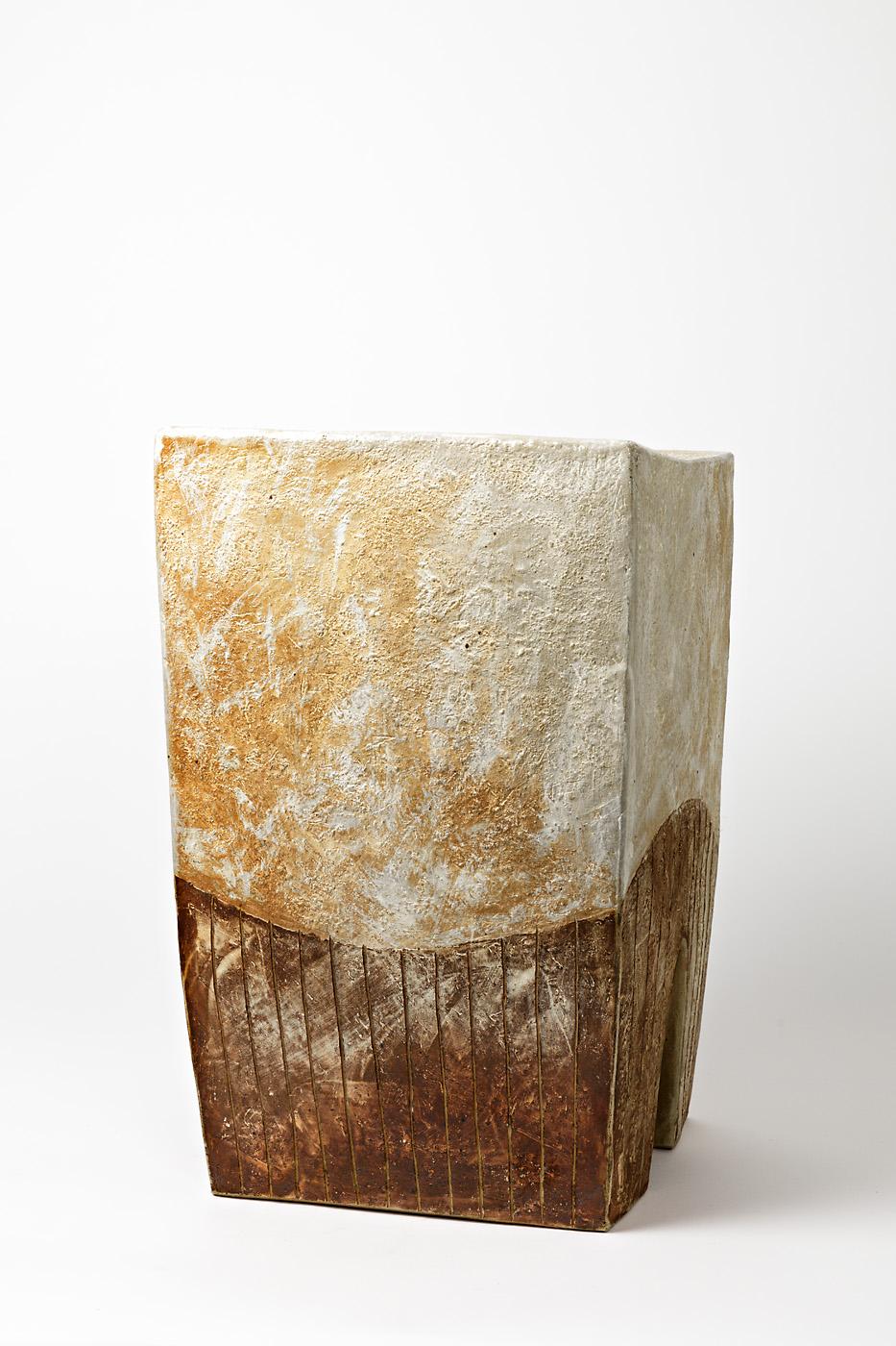 French Stoneware Stool by M. Georg, 2017