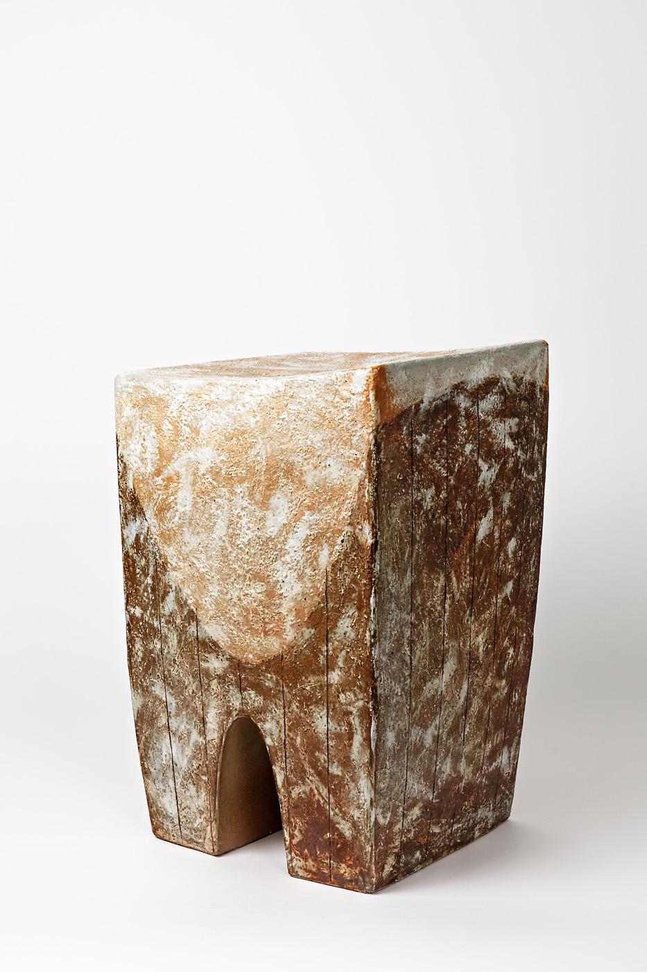 French Stoneware Stool by M. Georg, 2017
