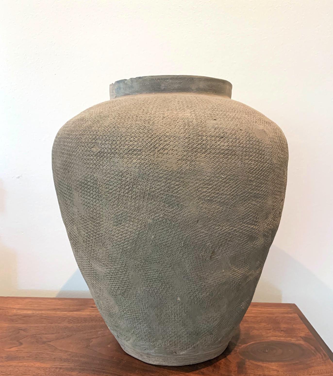 Arcaistico Vaso di stoccaggio in gres Cina, dinastia Zhou orientale in vendita