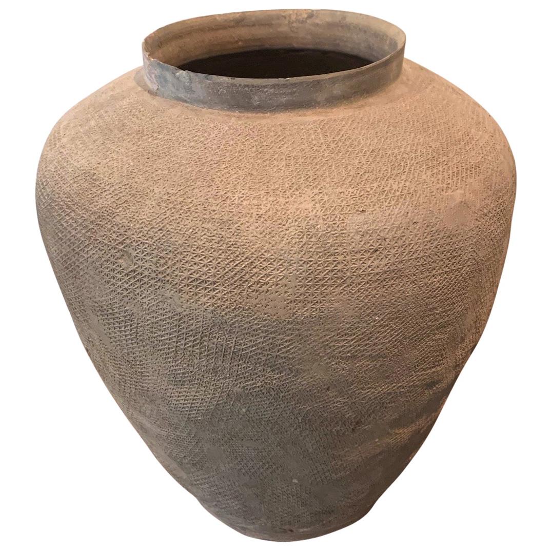 Vaso di stoccaggio in gres Cina, dinastia Zhou orientale in vendita