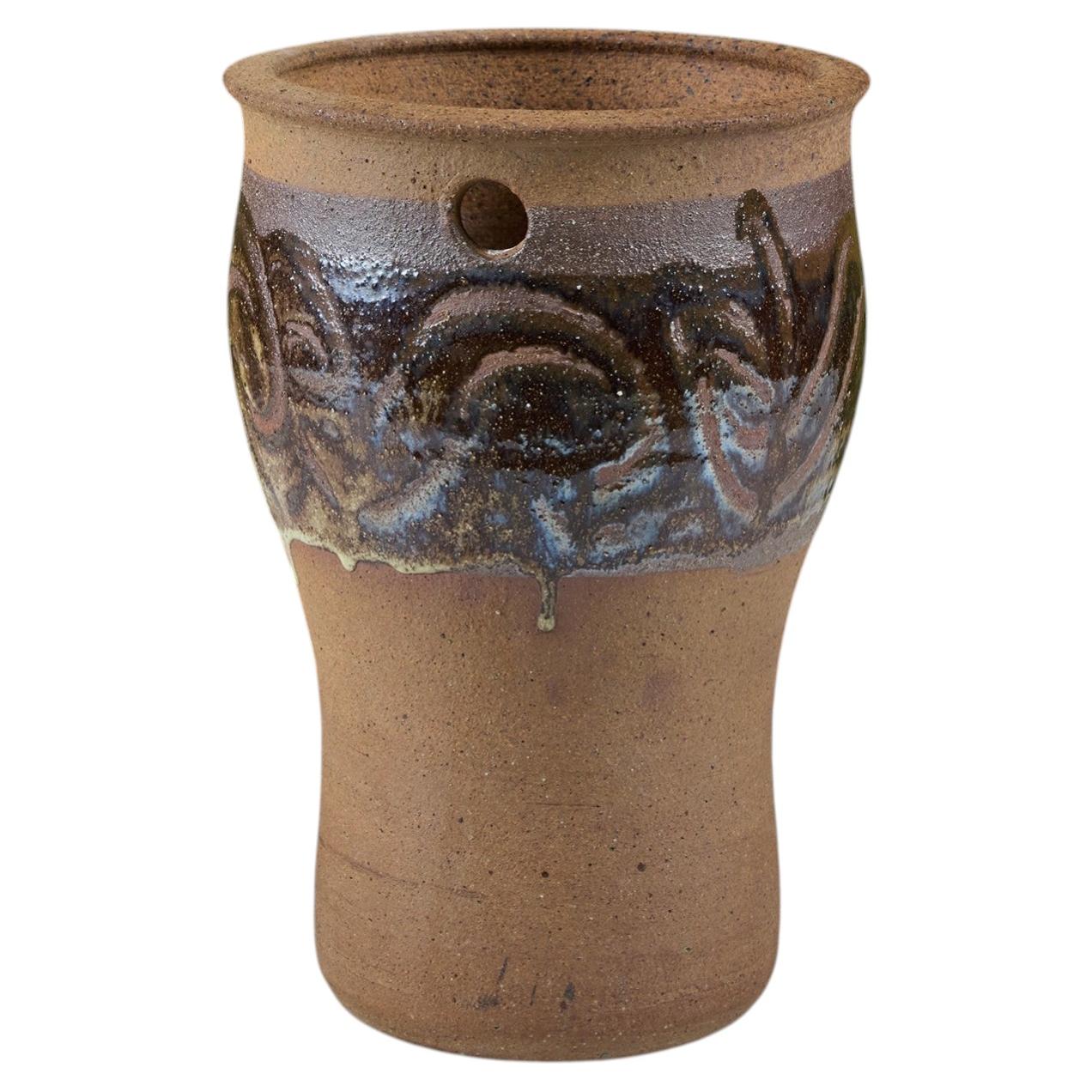 Stoneware Studio Planter Vase For Sale