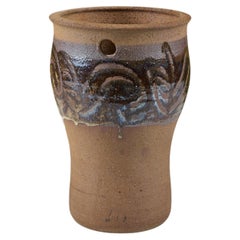 Blumenvase aus Steingut im Studio-Stil