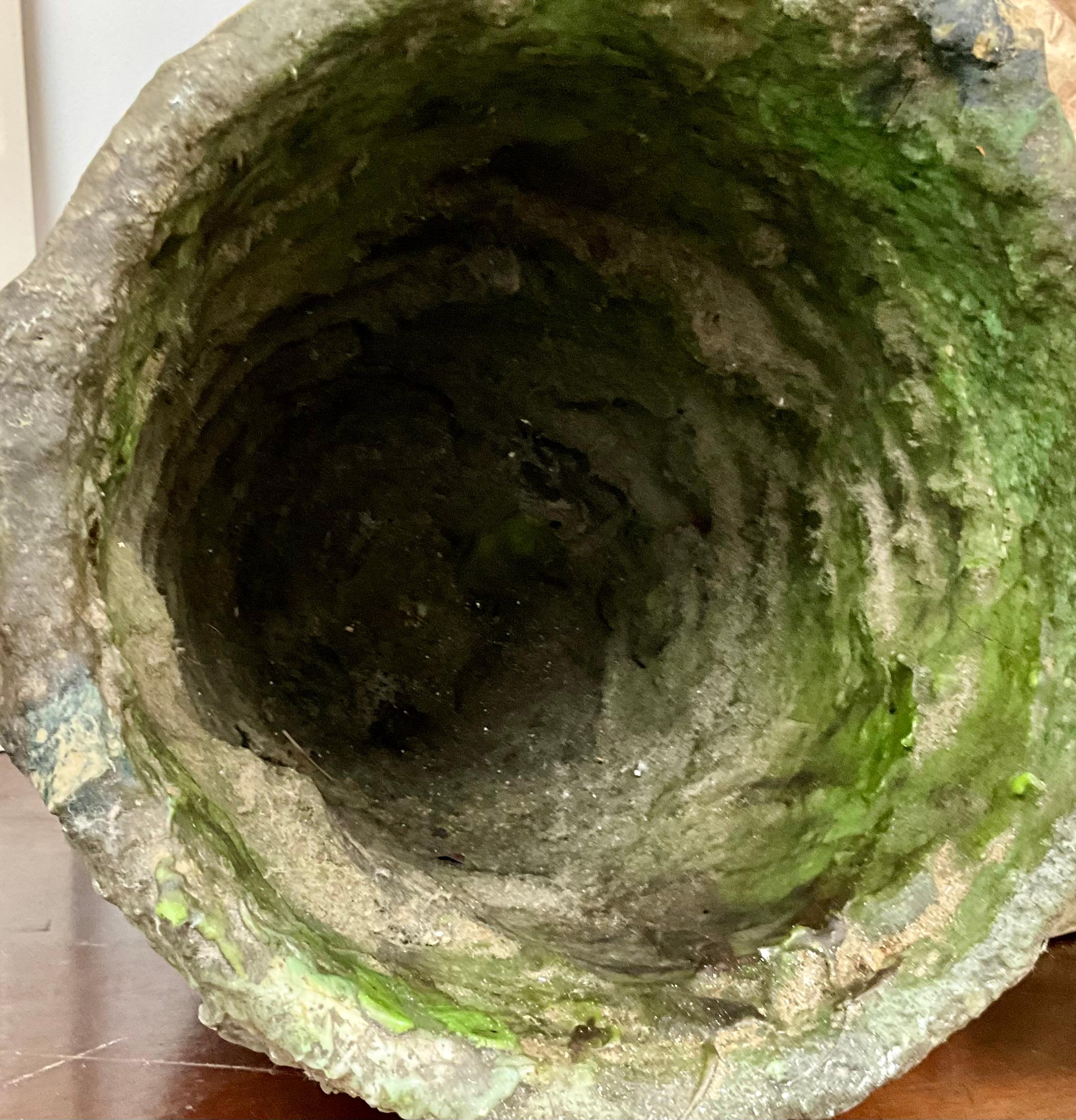 Stoneware Studio Pottery  Lava Glaze Vase Mid 20th Century MCM In Good Condition In West Palm Beach, US