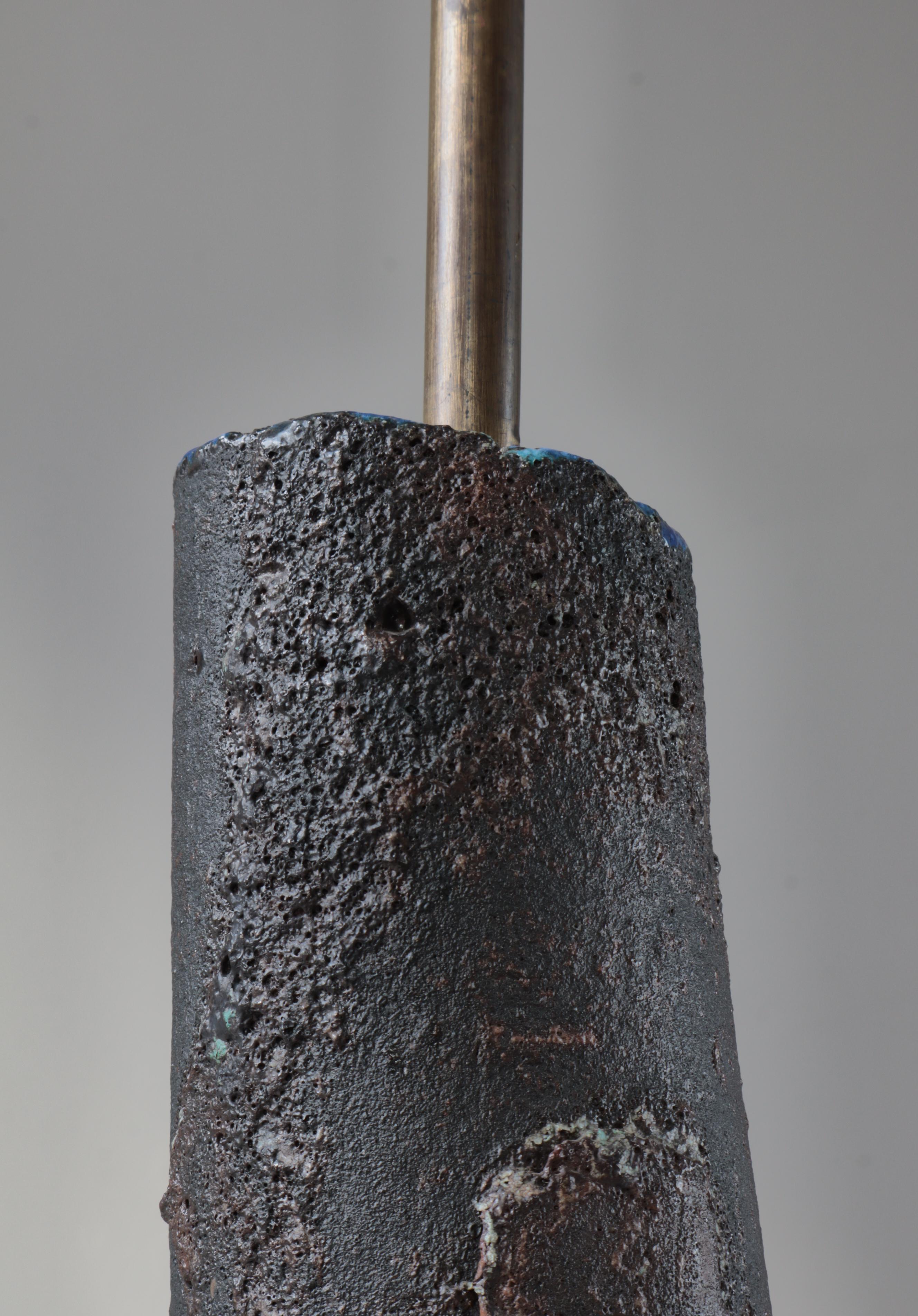 Stoneware Table / Floor Lamp by Ole Bjørn Krüger, Own Studio, Denmark, 1970s For Sale 5
