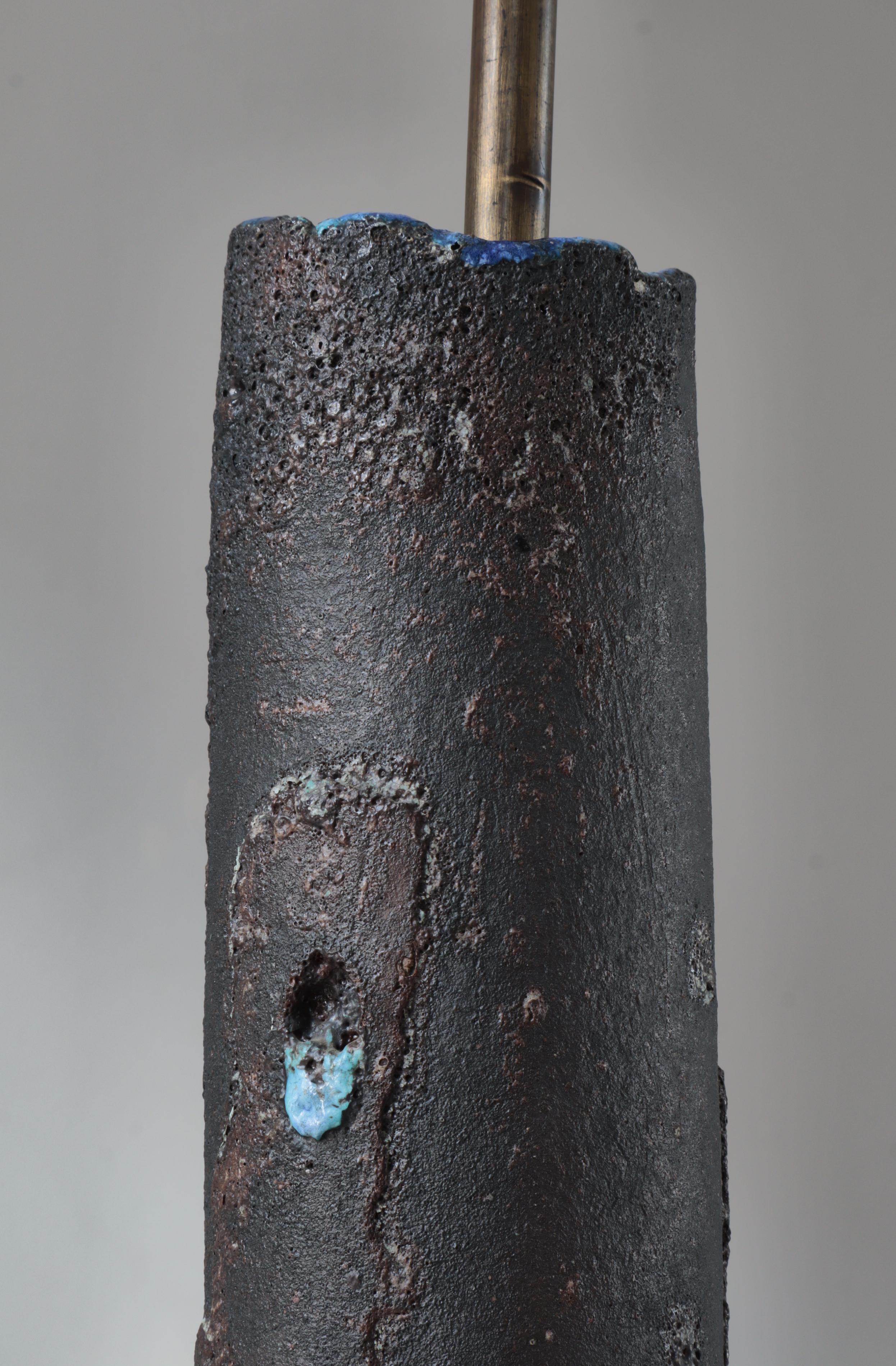 Stoneware Table / Floor Lamp by Ole Bjørn Krüger, Own Studio, Denmark, 1970s For Sale 1