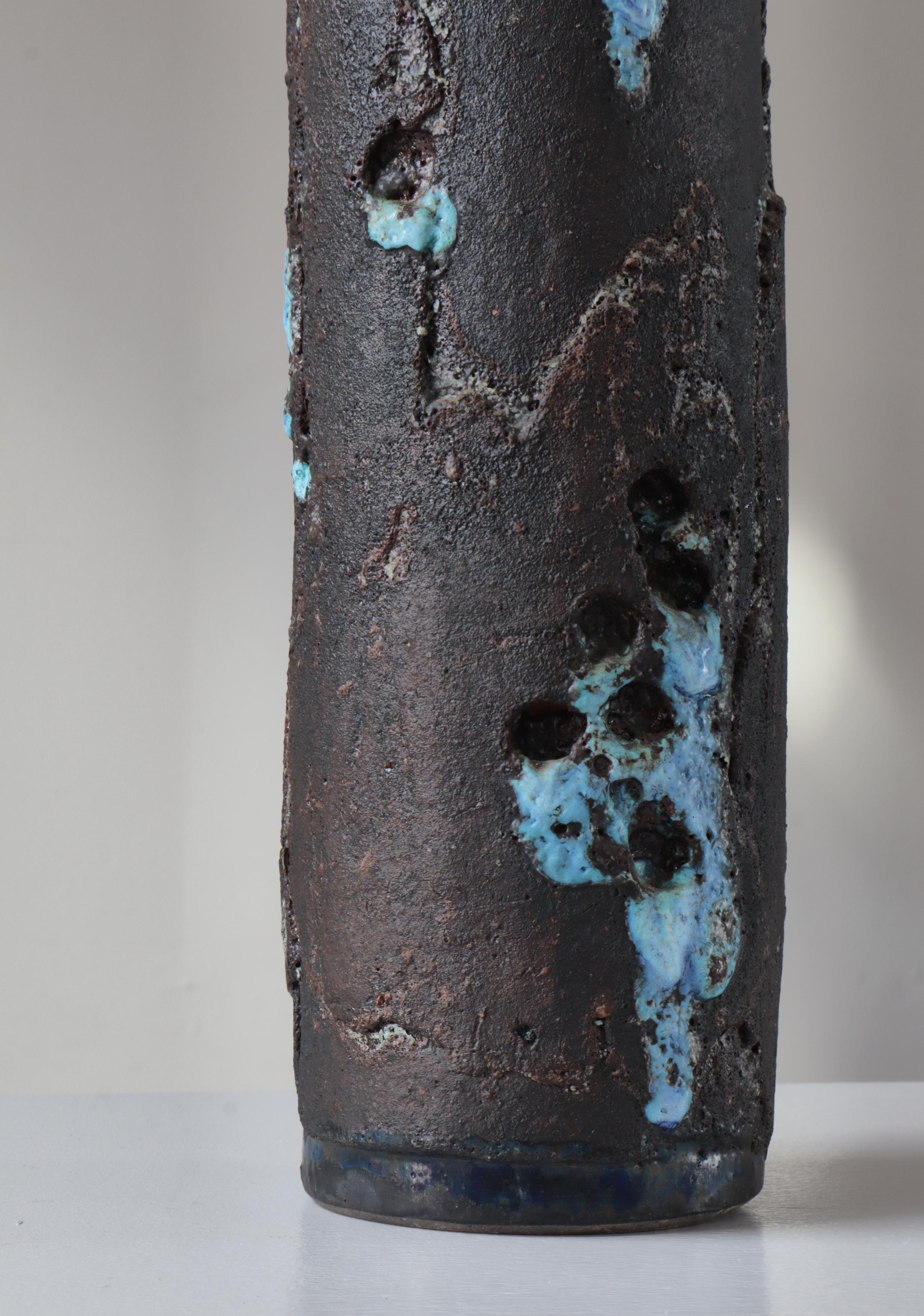 Stoneware Table / Floor Lamp by Ole Bjørn Krüger, Own Studio, Denmark, 1970s For Sale 2