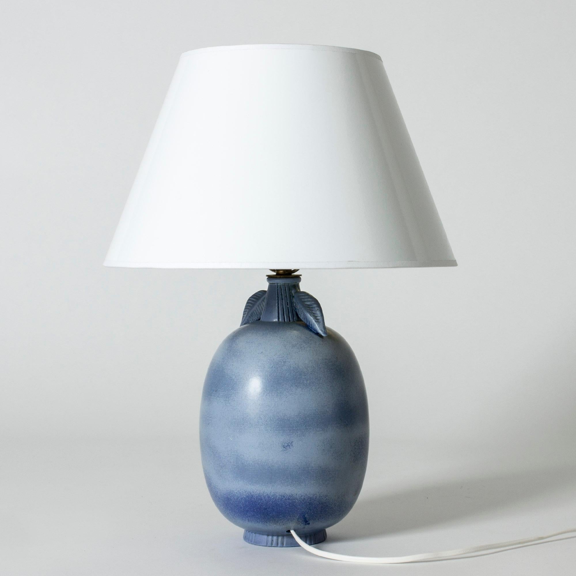 Scandinavian Modern Stoneware Table Lamp by Gunnar Nylund for Rörstrand, Sweden. 1950s