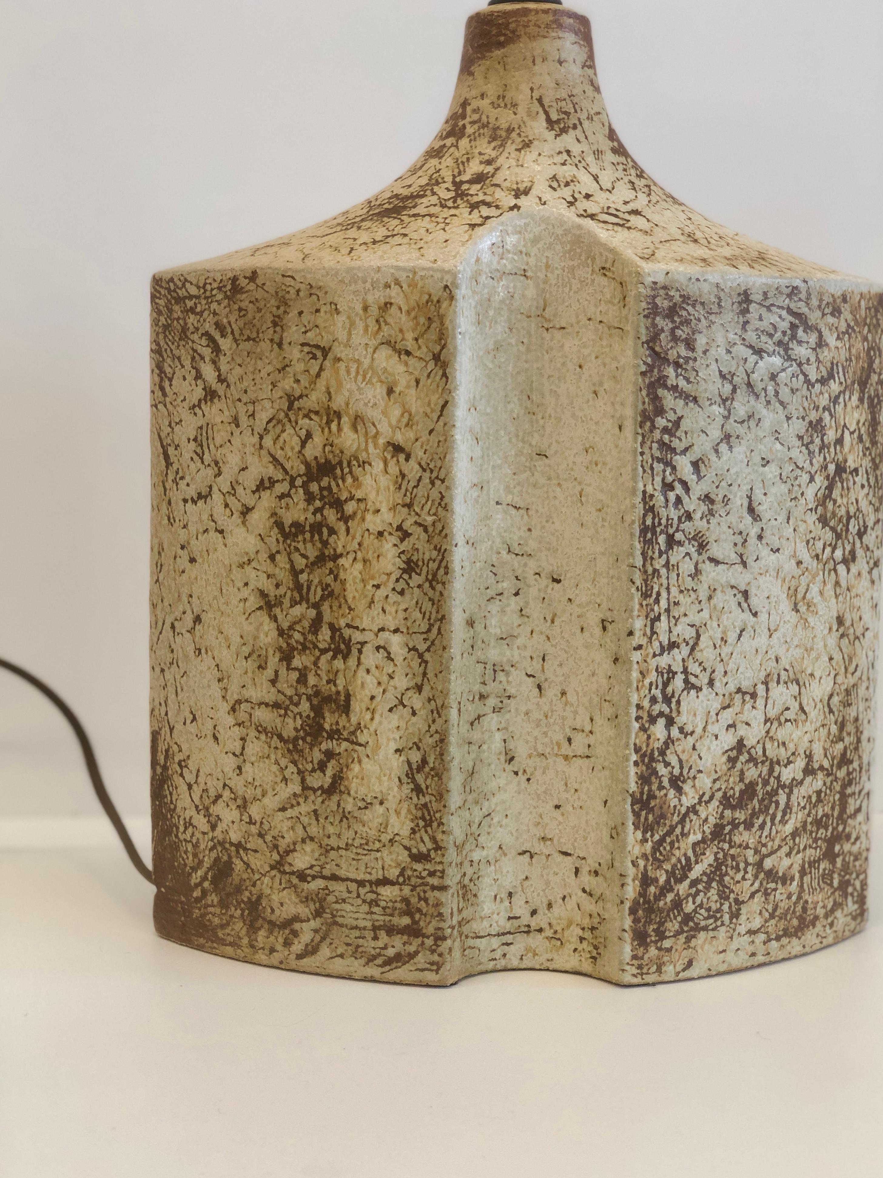 Danish  Stoneware table lamp by Haico Nitzsche for Søholm Pottery For Sale
