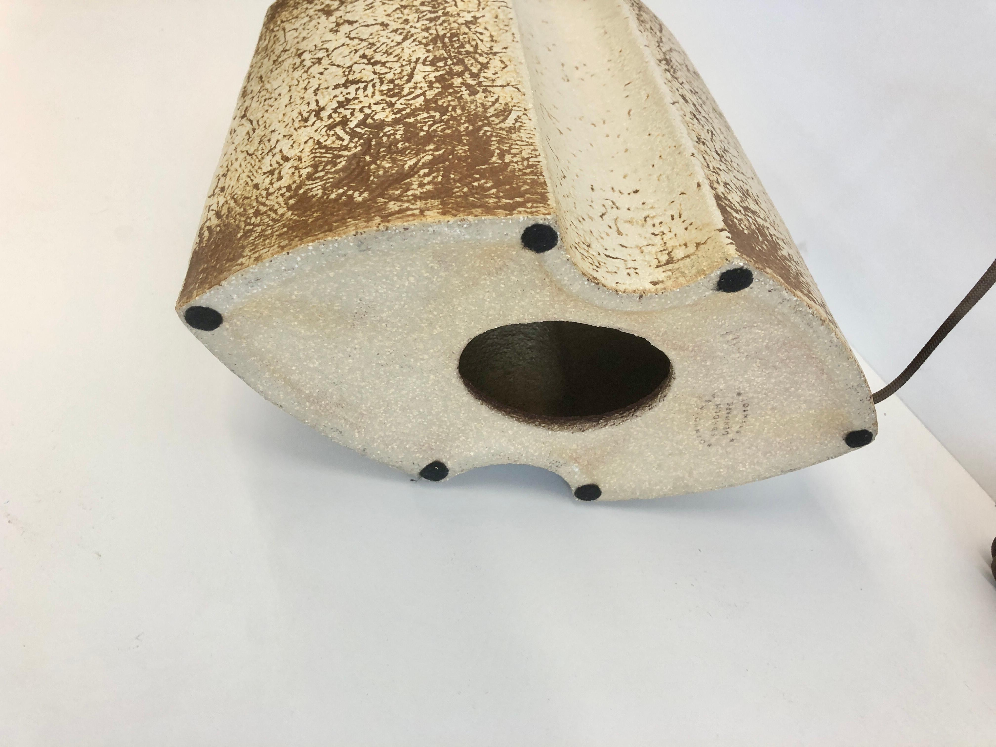 Stoneware table lamp by Haico Nitzsche for Søholm Pottery For Sale 2
