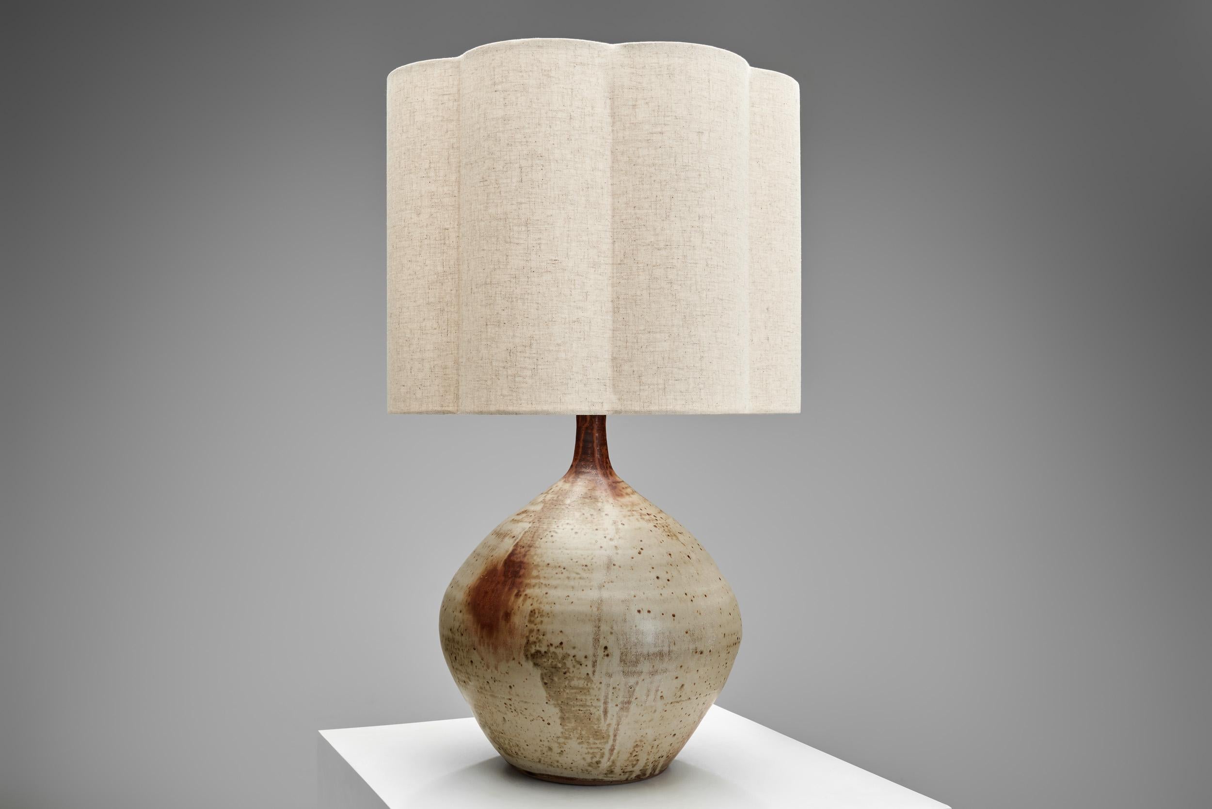 Stoneware Table Lamp by Jean Pierre Prud’homme, France ca 1960s For Sale 4
