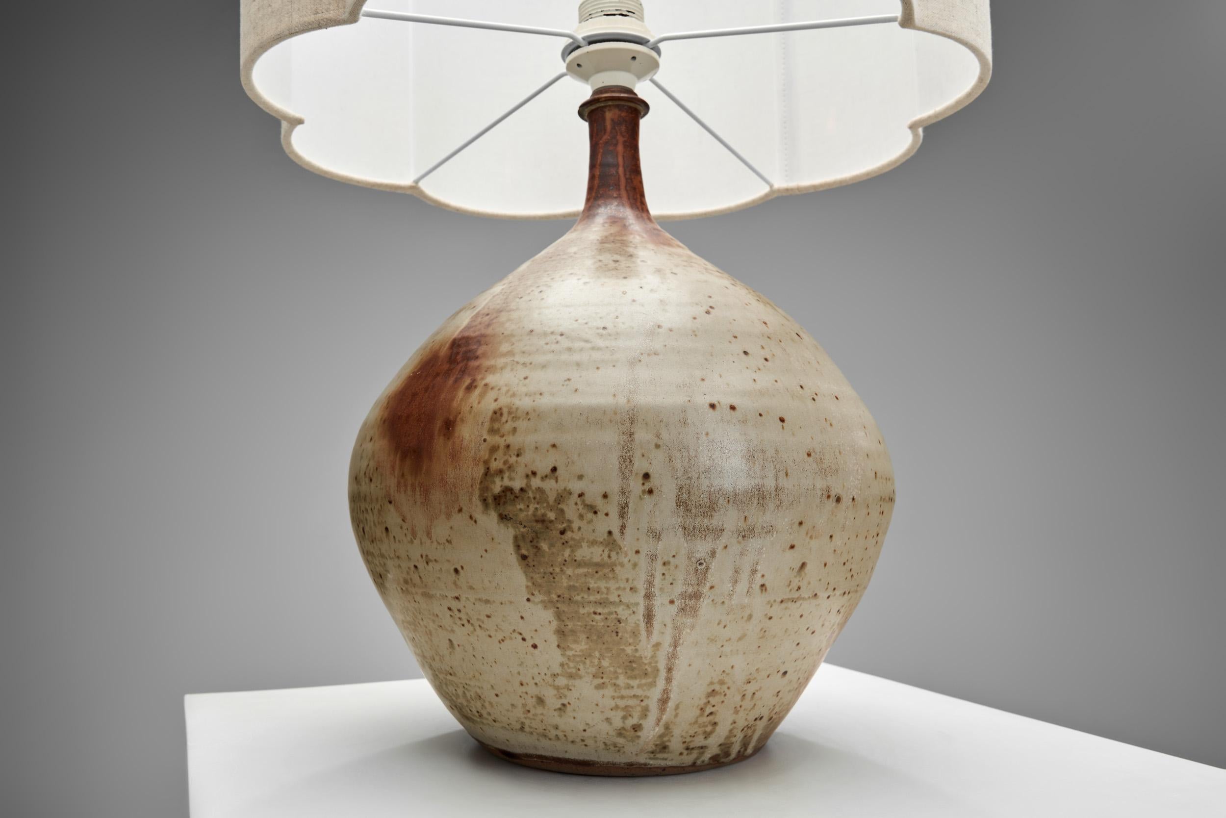 Stoneware Table Lamp by Jean Pierre Prud’homme, France ca 1960s For Sale 7