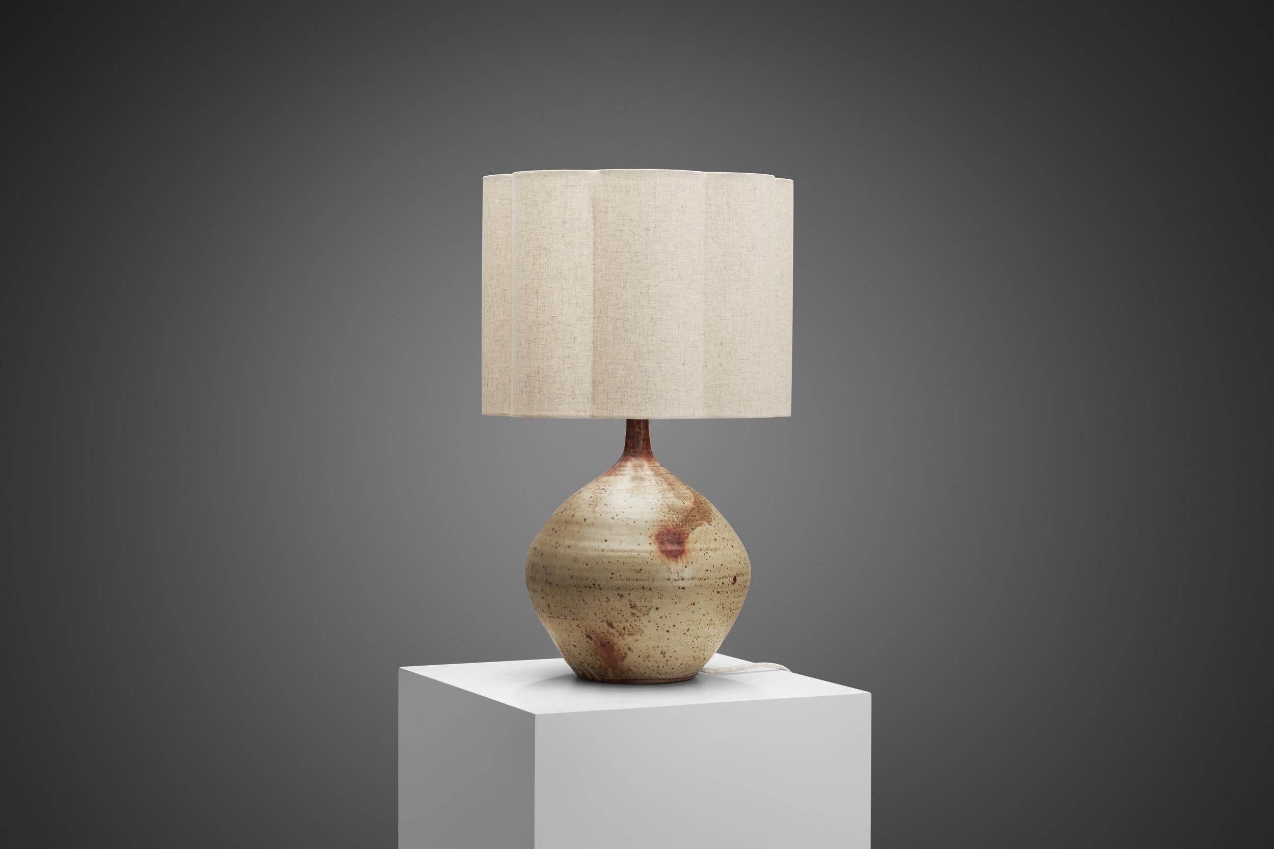 Stoneware Table Lamp by Jean Pierre Prud’homme, France ca 1960s For Sale 1