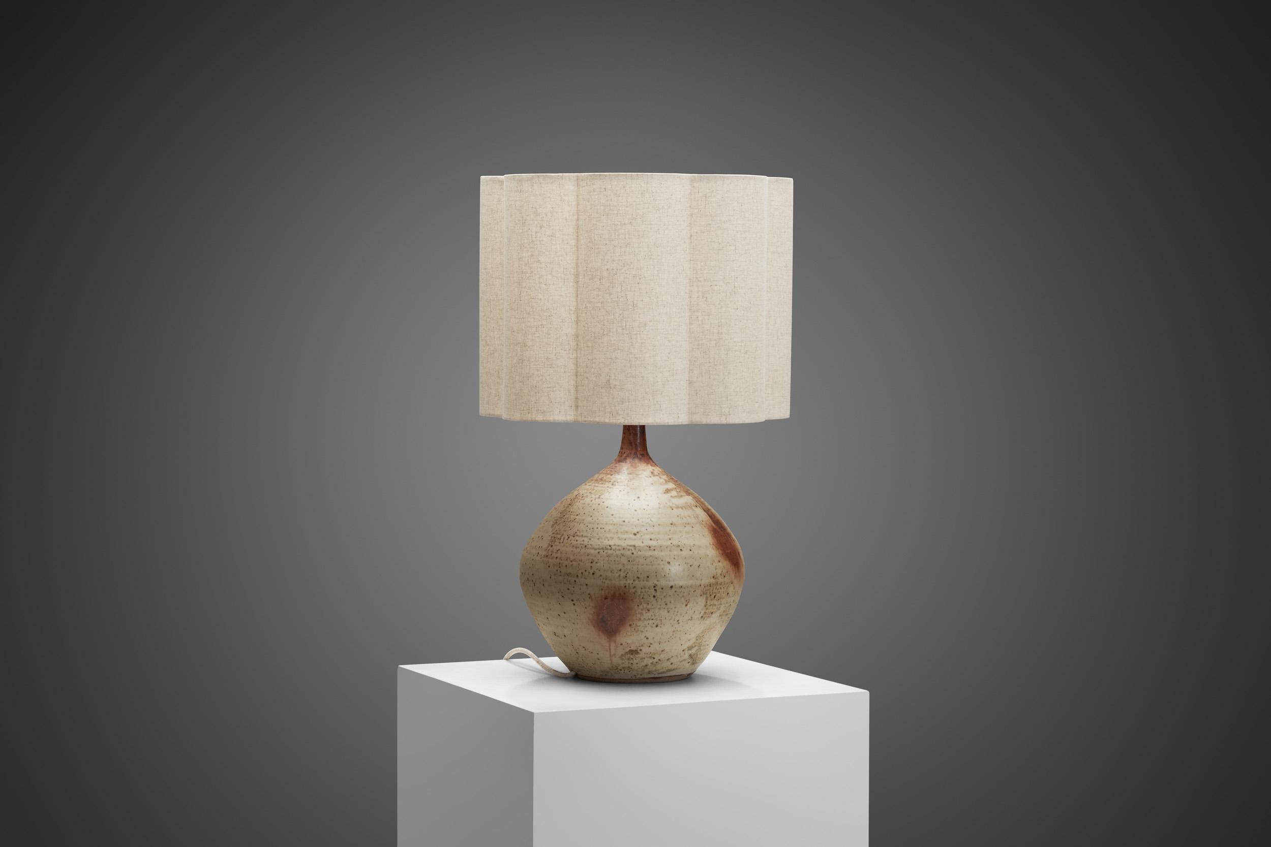 Stoneware Table Lamp by Jean Pierre Prud’homme, France ca 1960s For Sale 3
