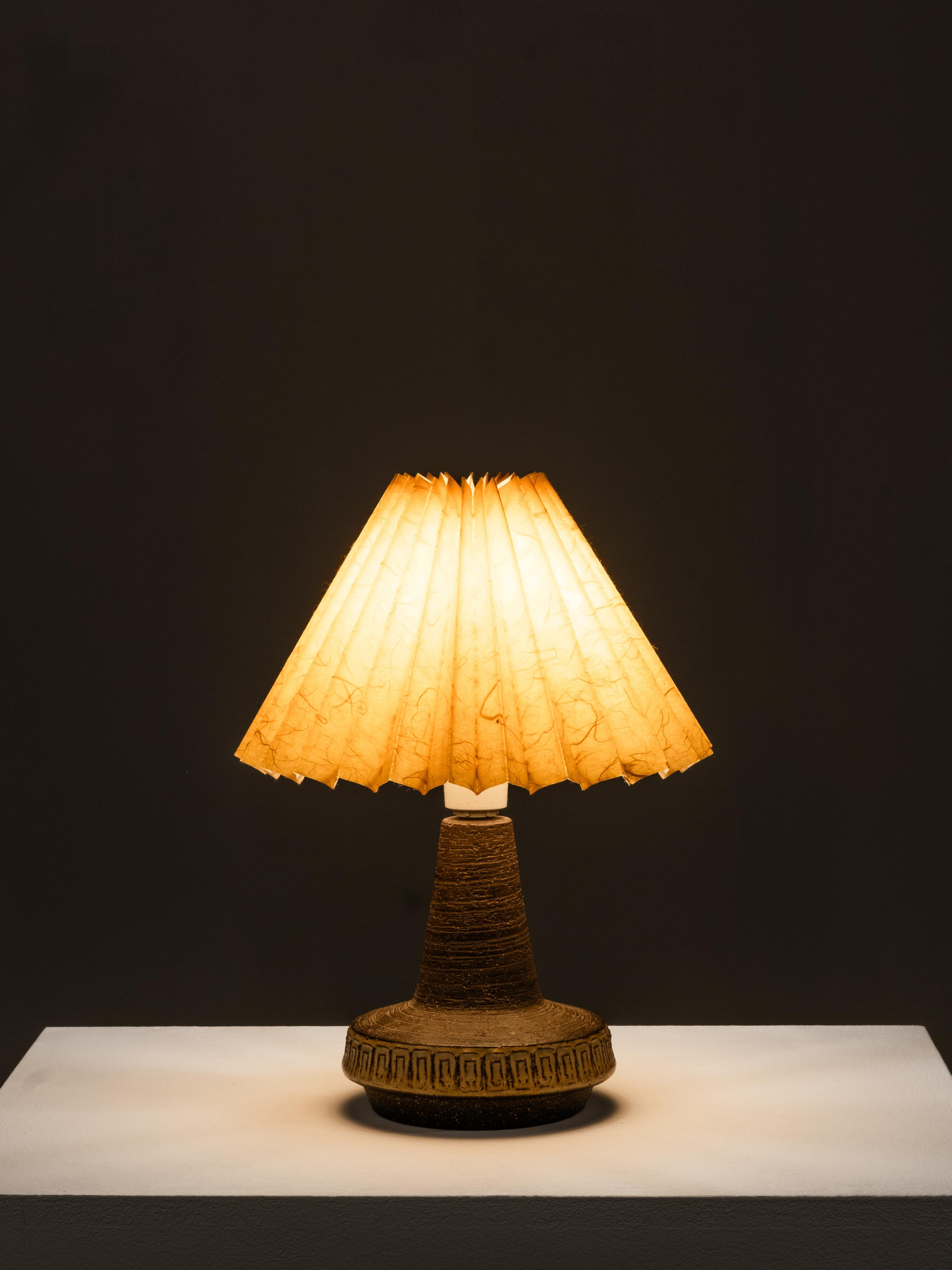 Stoneware Table Lamp by Michael Andersen & Søn, Bornholm, Denmark, 1960s For Sale 4