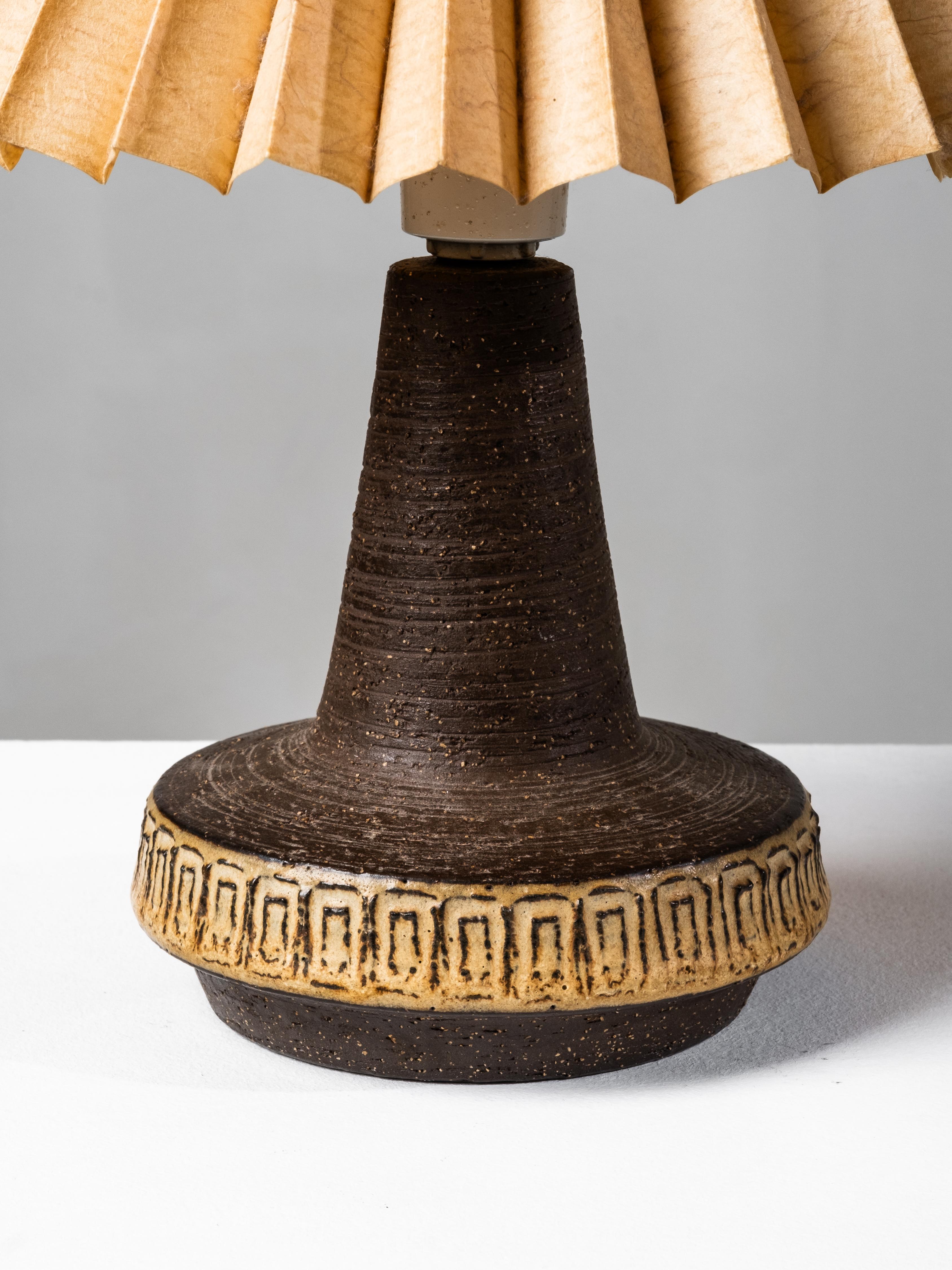 Stoneware Table Lamp by Michael Andersen & Søn, Bornholm, Denmark, 1960s In Good Condition For Sale In Karis, Nyland