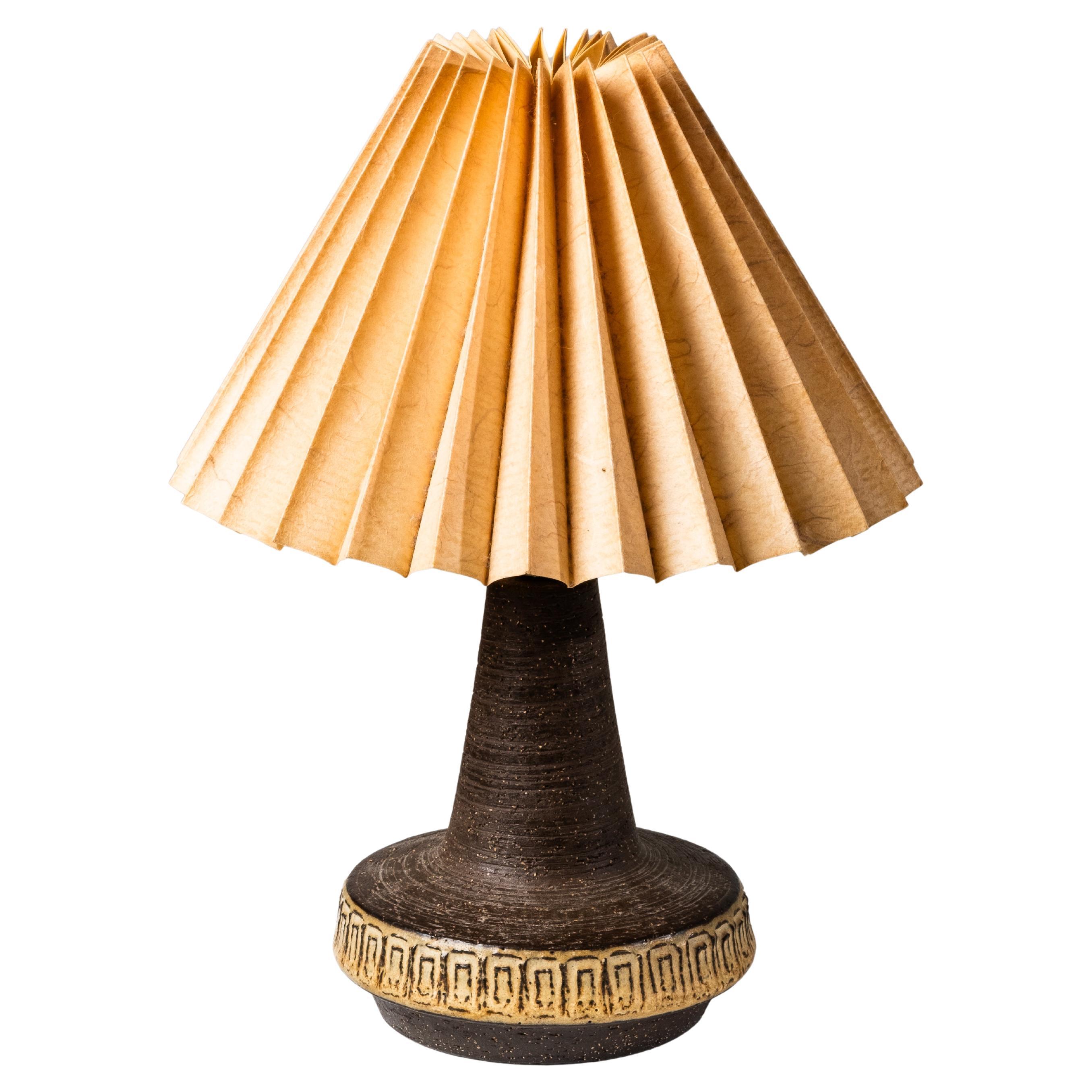 Stoneware Table Lamp by Michael Andersen & Søn, Bornholm, Denmark, 1960s For Sale