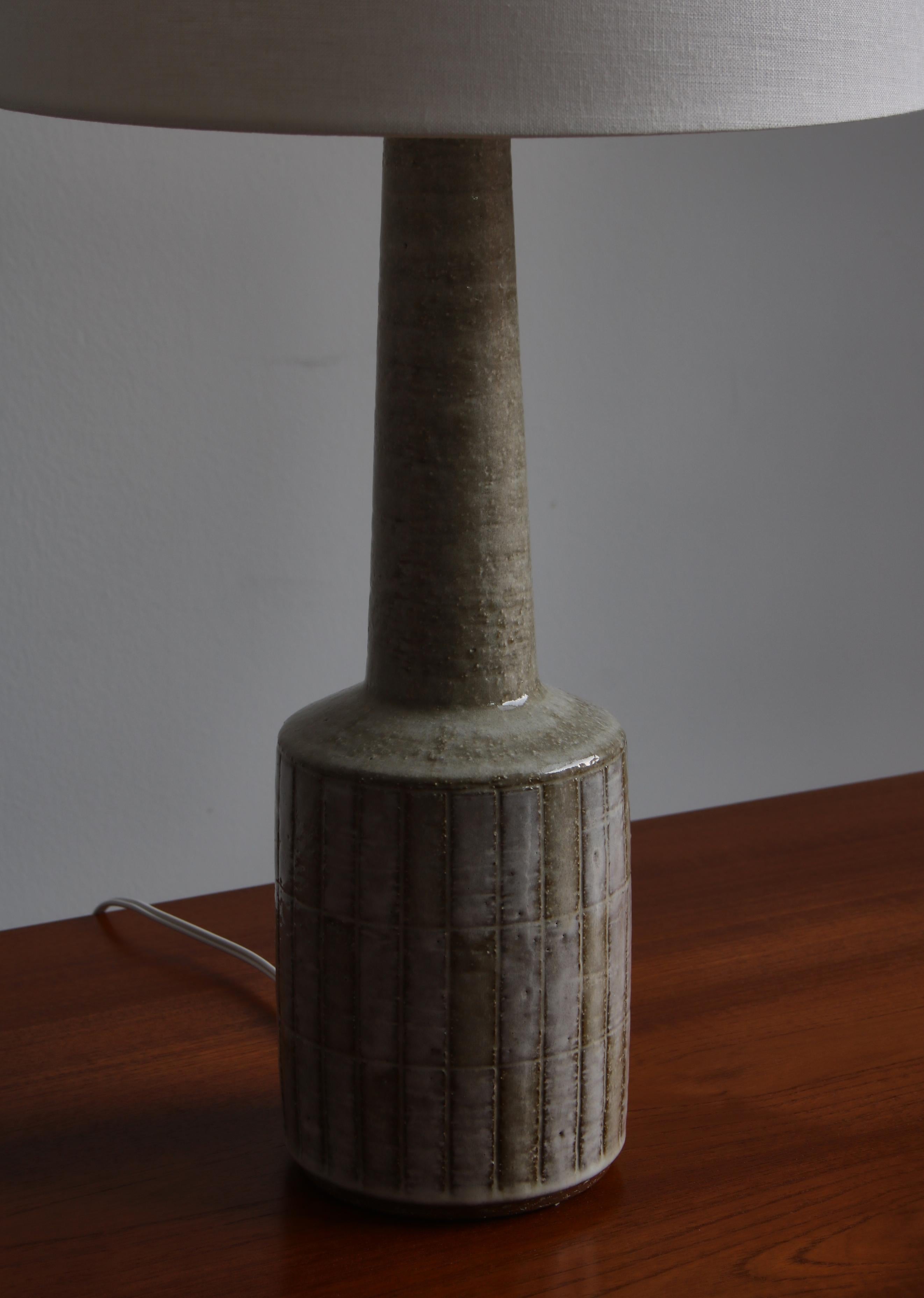 Large Stoneware Table Lamp, Per Linneman-Scmidt, Palshus, Denmark, 1960s For Sale 3