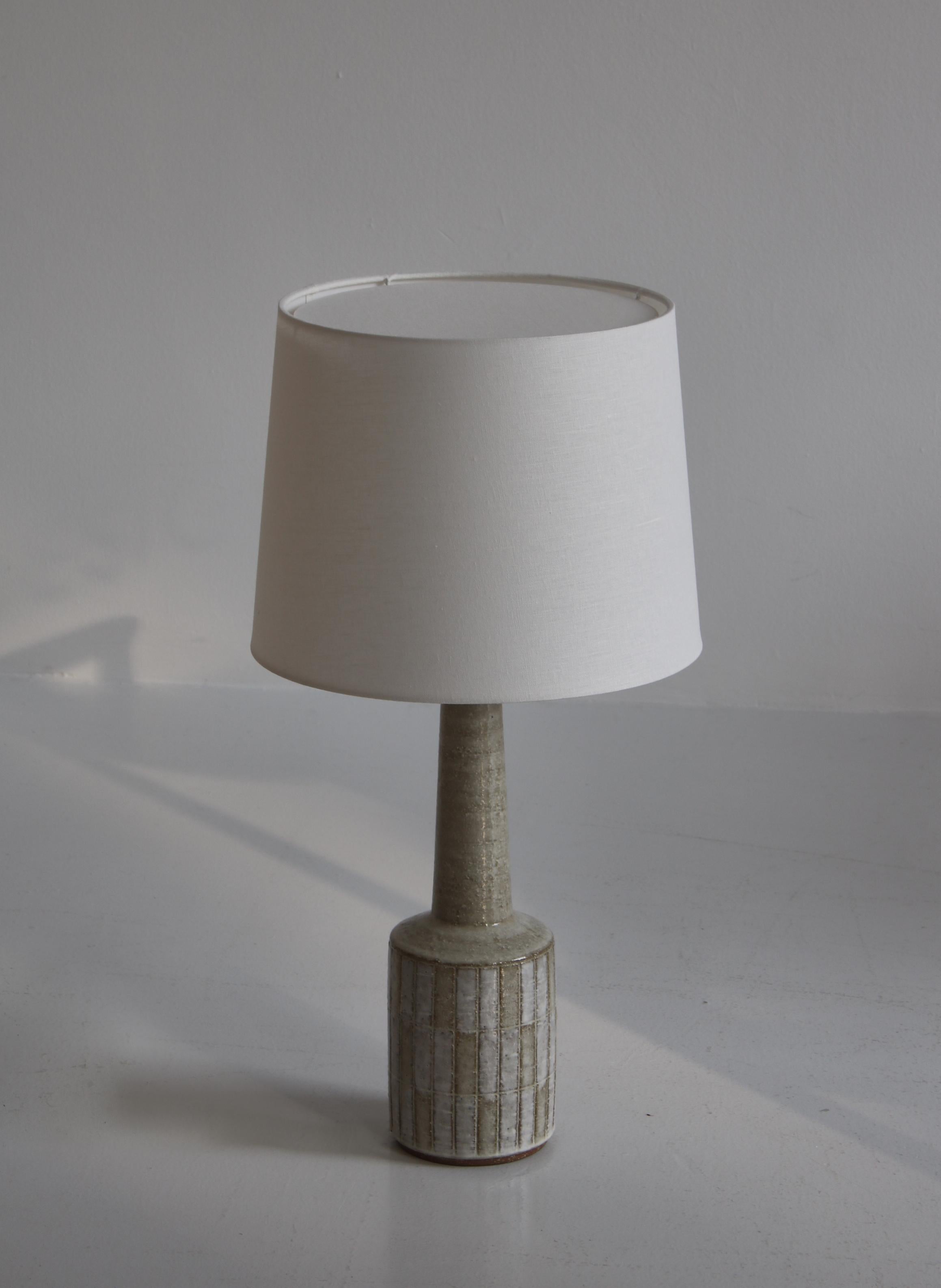 Glazed Large Stoneware Table Lamp, Per Linneman-Scmidt, Palshus, Denmark, 1960s For Sale