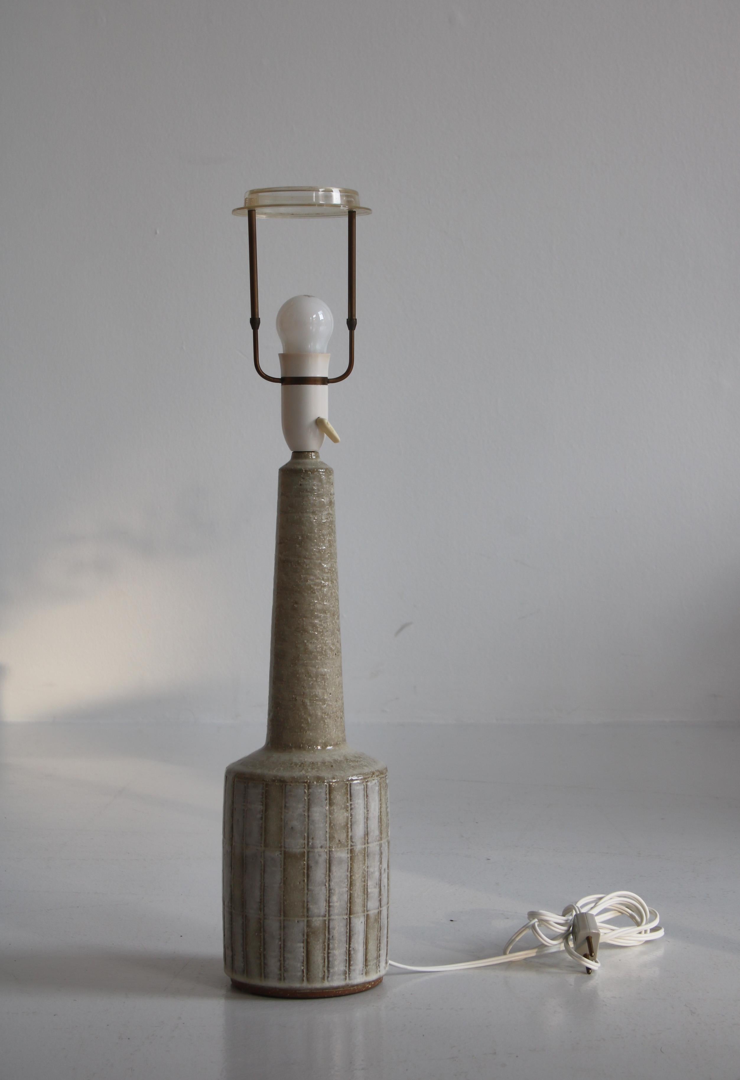 Mid-20th Century Large Stoneware Table Lamp, Per Linneman-Scmidt, Palshus, Denmark, 1960s For Sale