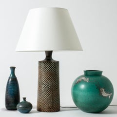 Stoneware Table Lamp Designed by Stig Lindberg for Gustavsberg, Sweden, 1950s