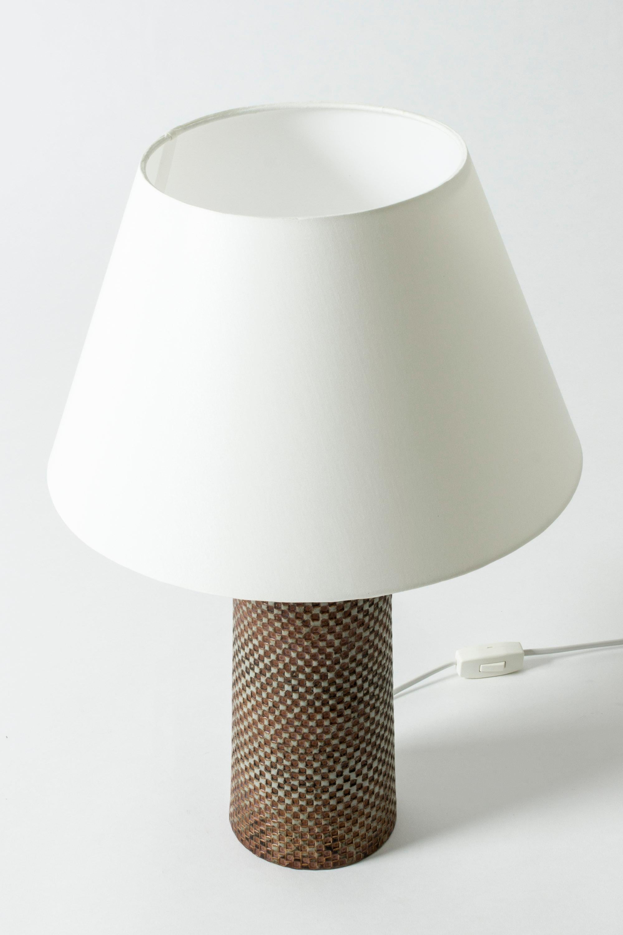 Swedish Stoneware Table Lamp Designed by Stig Lindberg for Gustavsberg, Sweden, 1950s