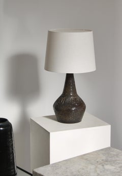 Lámpara de sobremesa de gres hecha a mano por "Sejer" Denmark, Brutalismo de los años 60