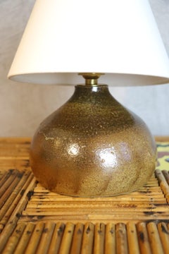 Lampe à poser en grès signée - France, circa 1970, époque Tiffoche, Joulia, Mohy