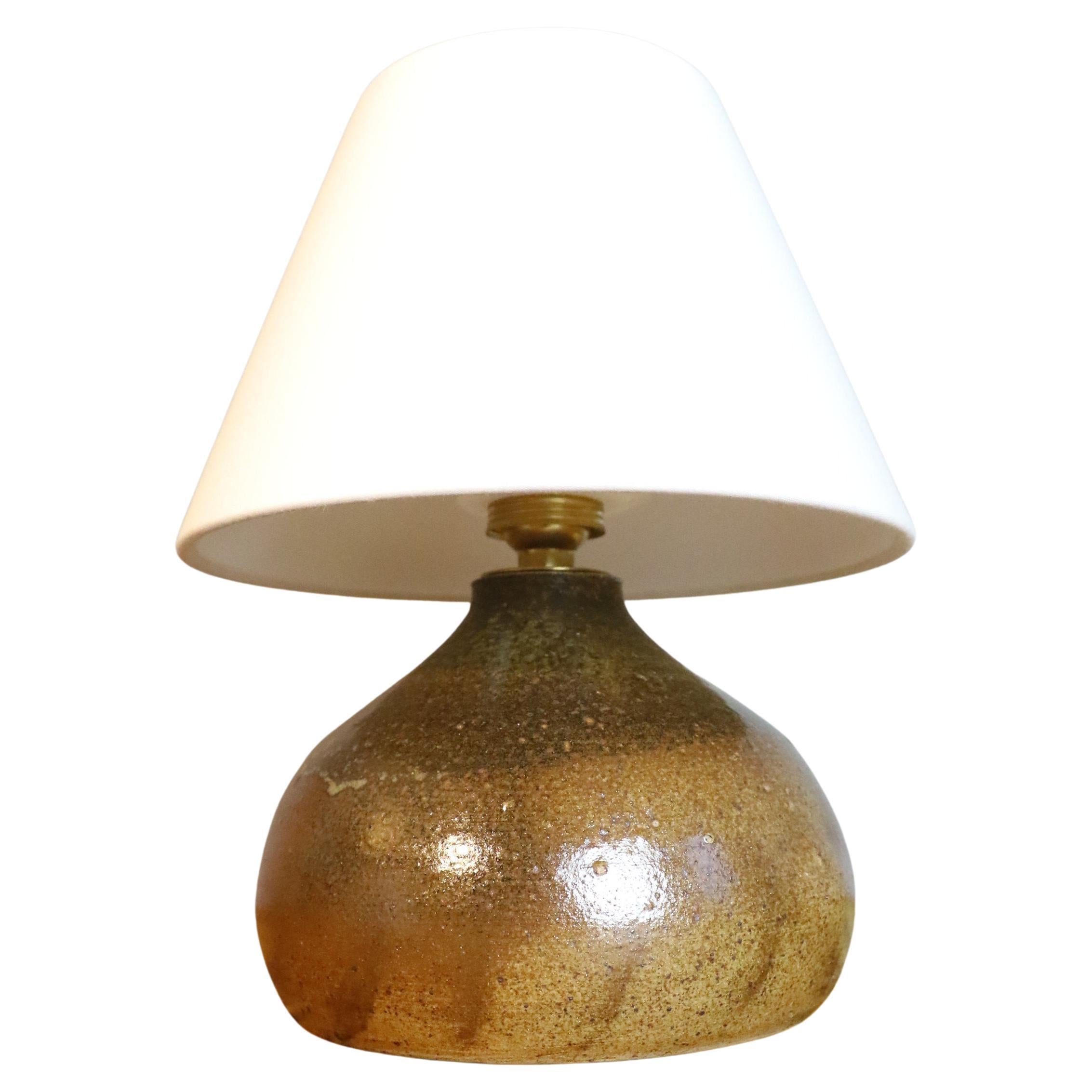 Stoneware Table Lamp signed — France, circa 1970, era Tiffoche, Mohy