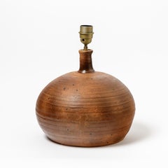 Lampe de table en grès de Pierre Digan à La Borne, vers 1970