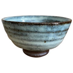 Stoneware Tea Bowl Finished with Nuka Glaze by Mats Svensson