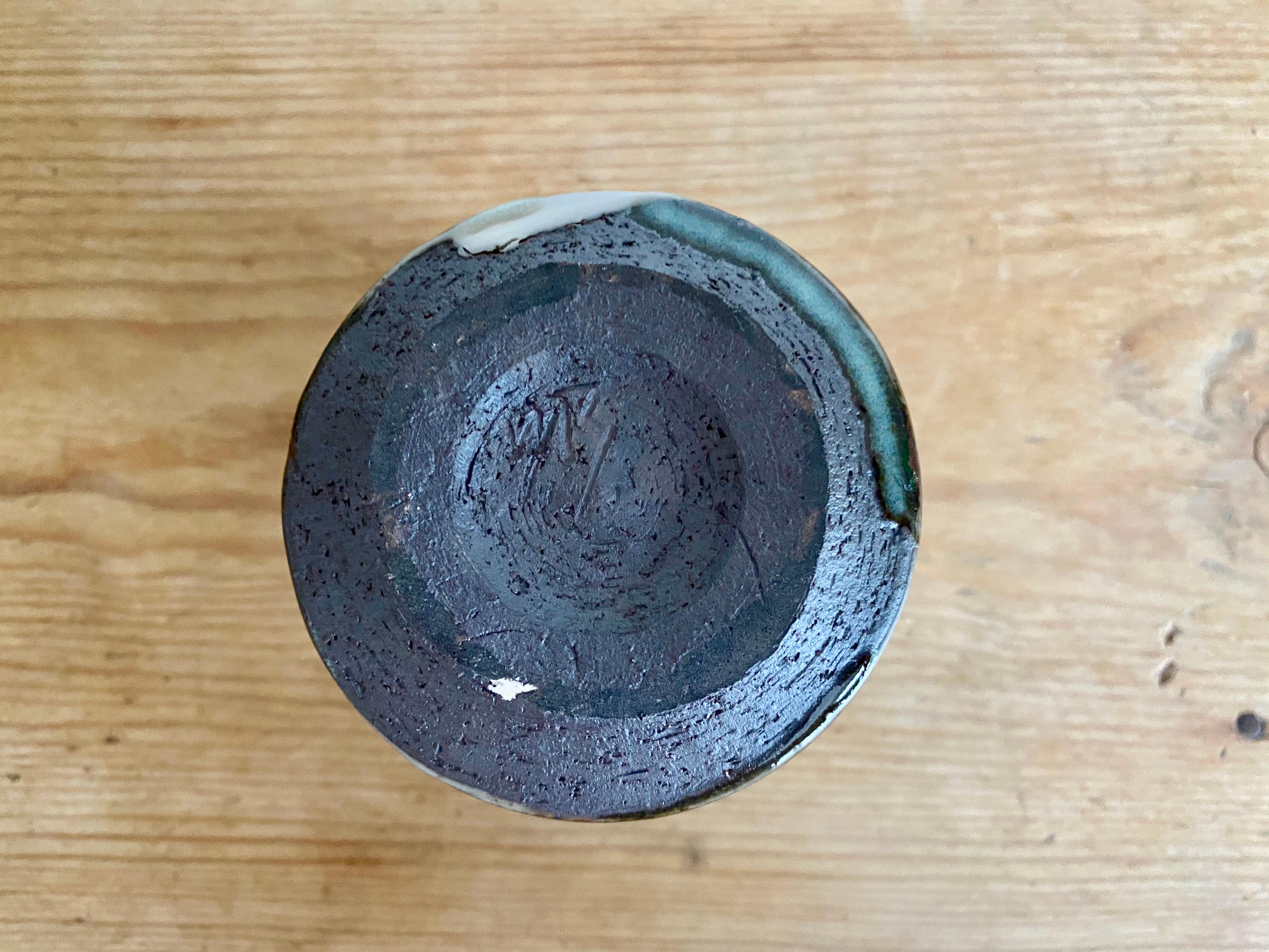 Swedish Stoneware Teacup with Nuka Glaze by Mats Svensson