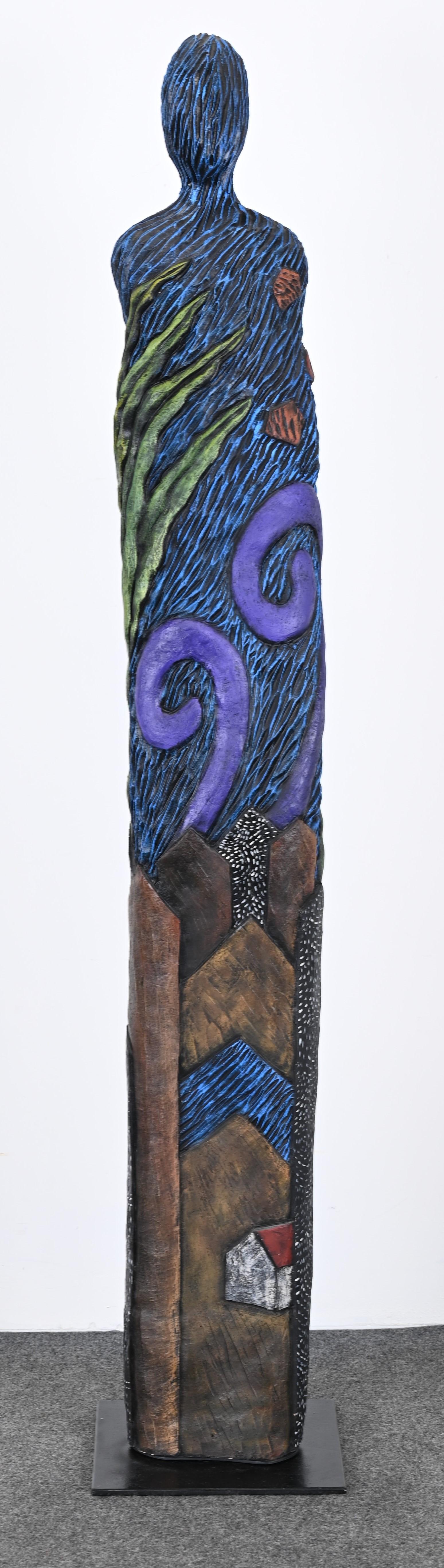 Post-Modern Stoneware TOTEM or Sculpture by Christine Federighi, 1997
