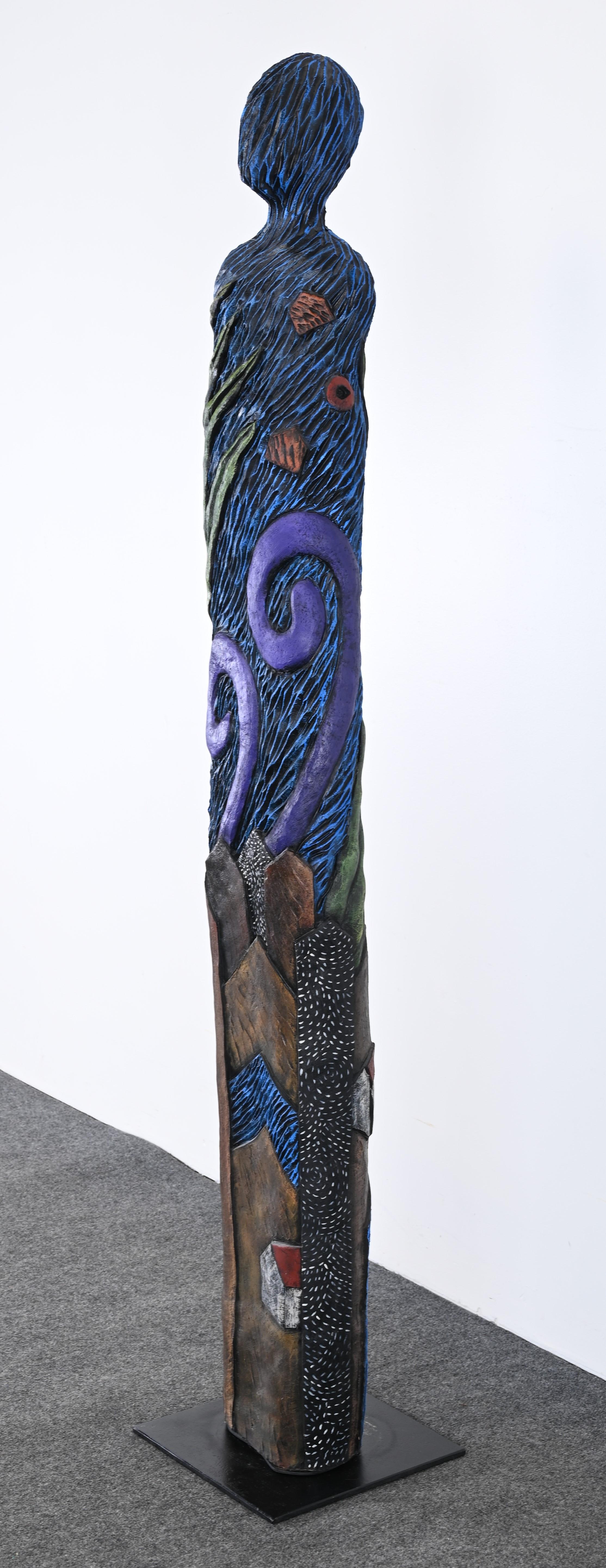 Stoneware TOTEM or Sculpture by Christine Federighi, 1997 In Good Condition In Hamburg, PA