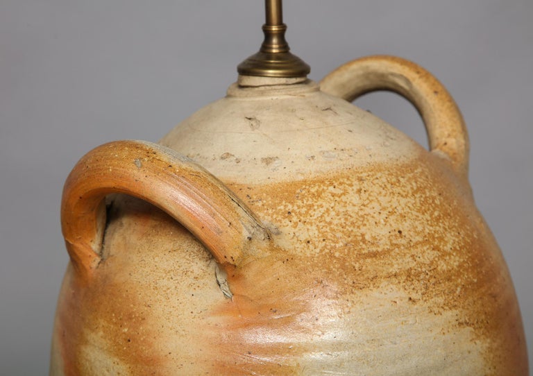 Stoneware Two Handled Jug Lamp For Sale at 1stDibs