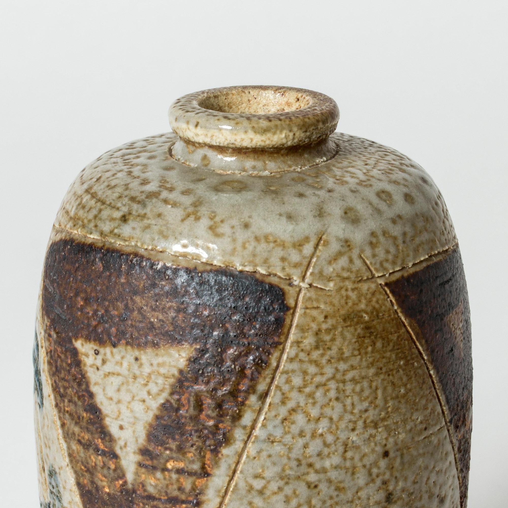 Swedish Stoneware Vase by Anders B. Liljefors, Gustavsberg, Sweden, 1950s For Sale