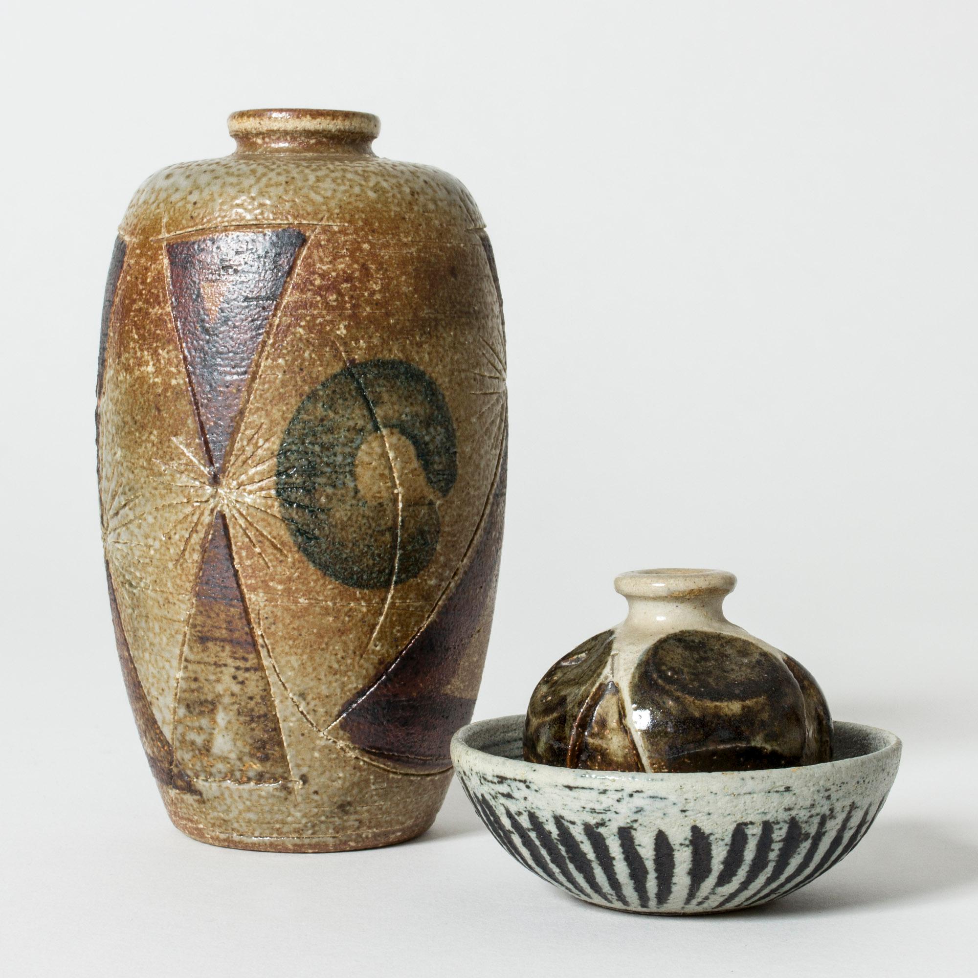 Stoneware Vase by Anders B. Liljefors, Gustavsberg, Sweden, 1950s For Sale 1