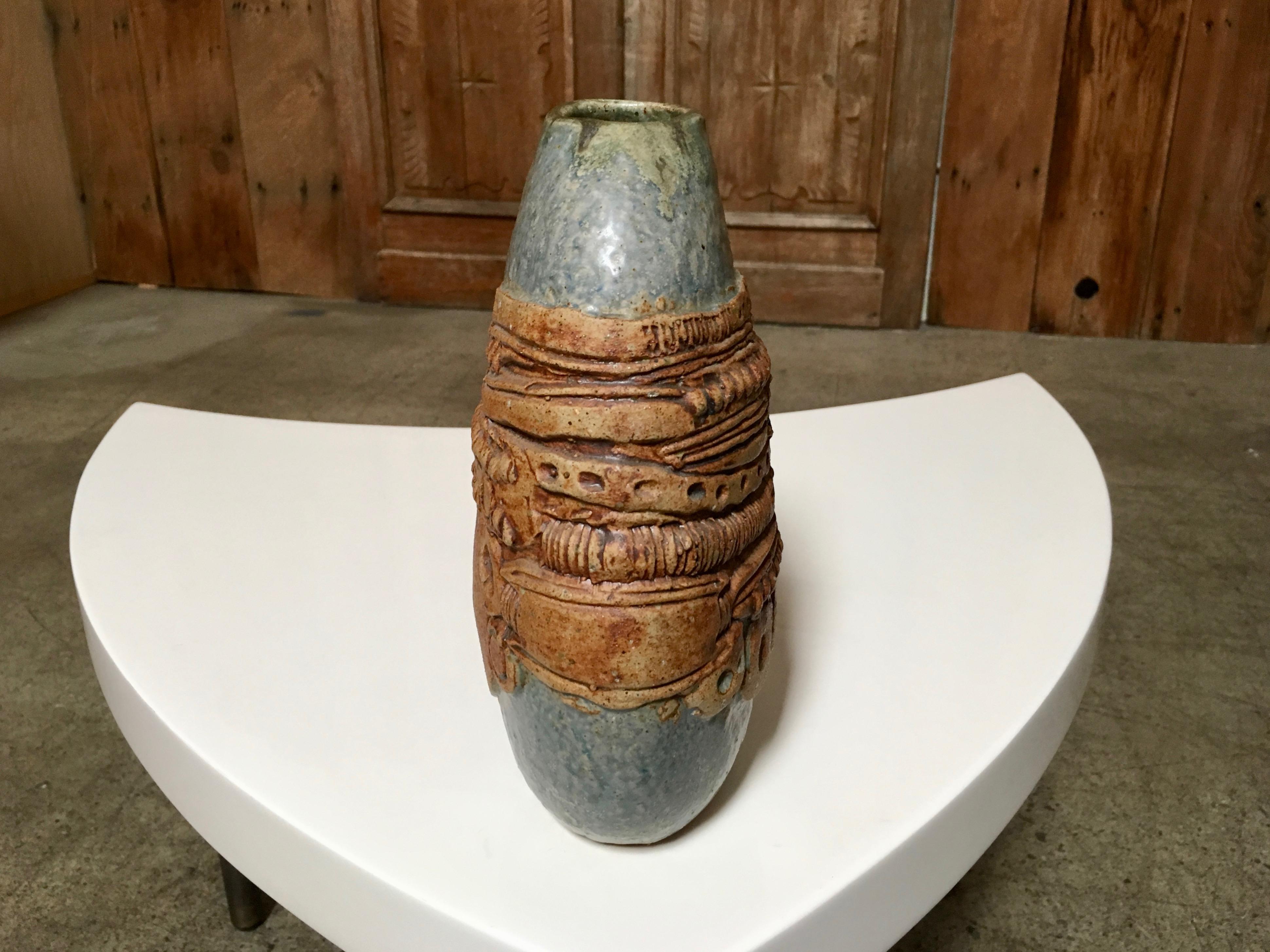 English Stoneware Vase by Benard Rooke