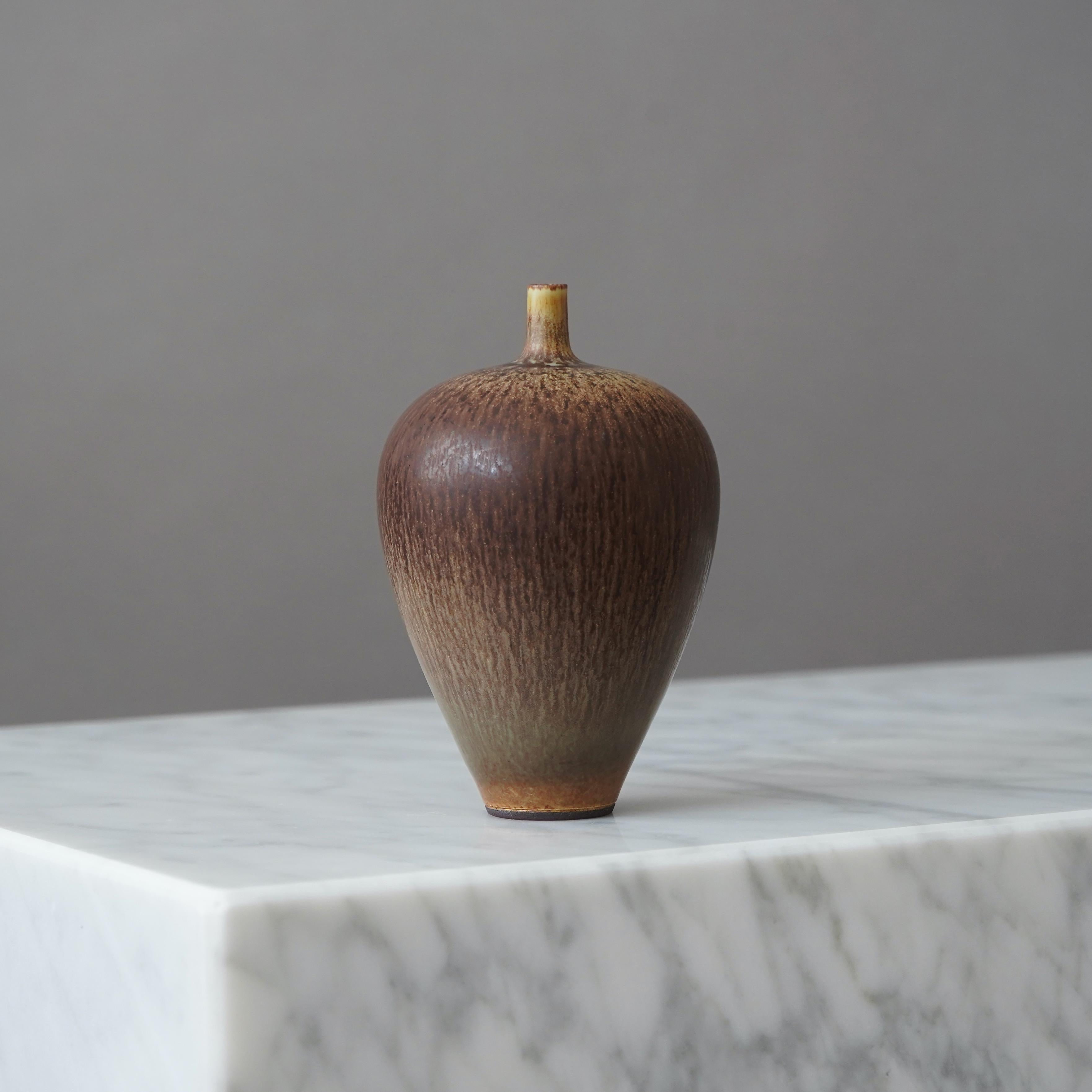 Vaso in gres di Berndt Friberg per Gustavsberg Studio, Svezia, anni '50 in vendita 1