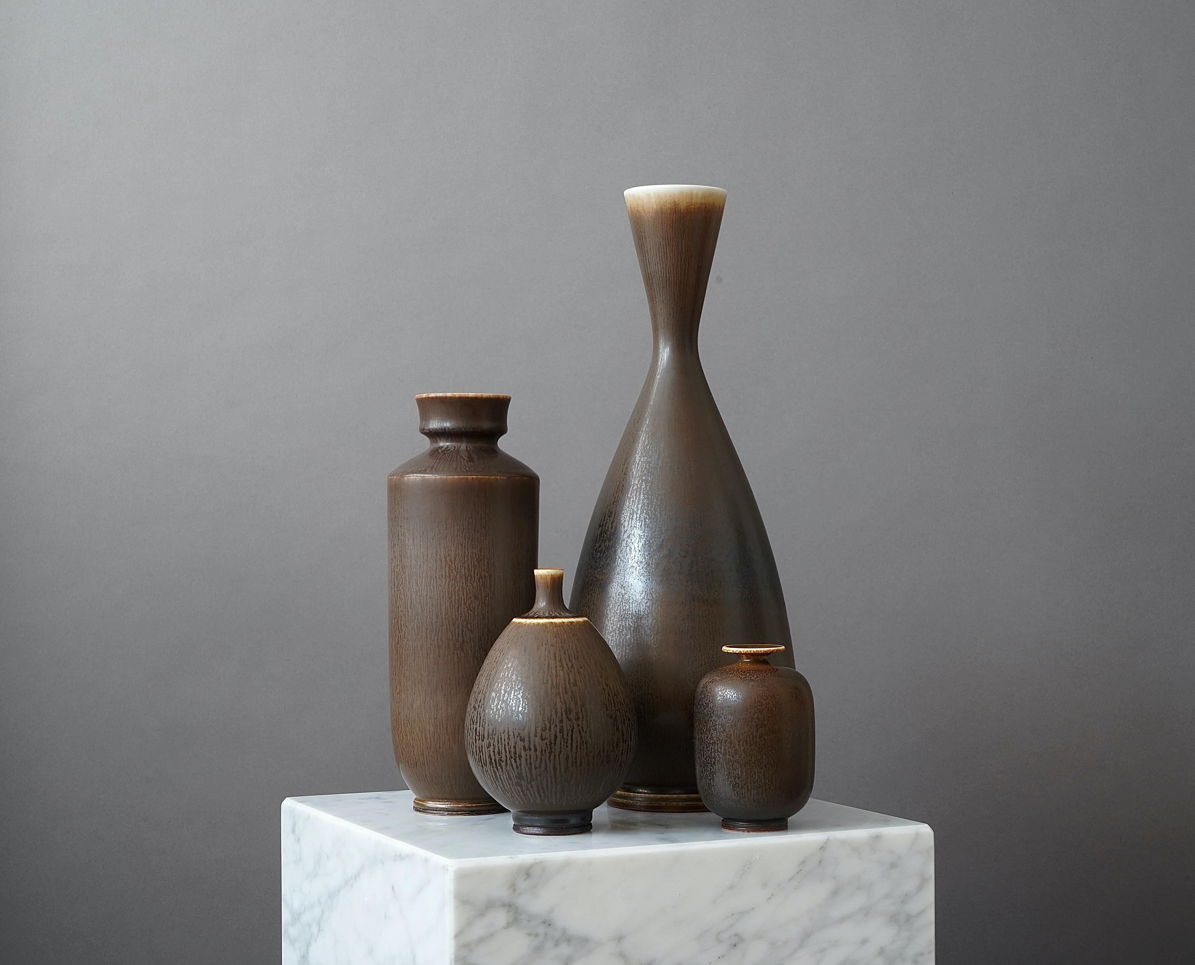 Ceramic Stoneware Vase by Berndt Friberg for Gustavsberg Studio, Sweden, 1979 For Sale