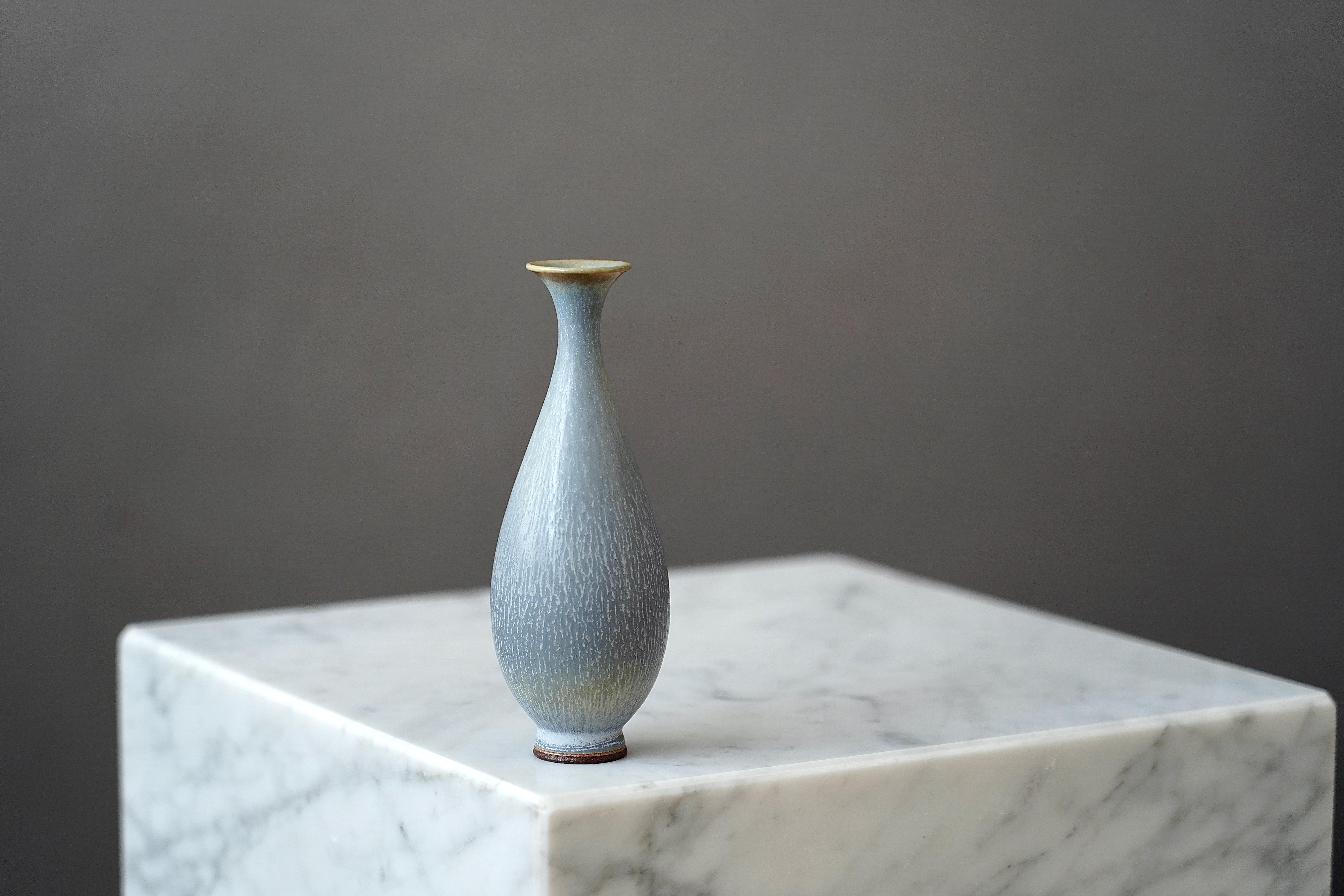 Swedish Stoneware Vase by Berndt Friberg for Gustavsberg, Sweden, 1950s For Sale