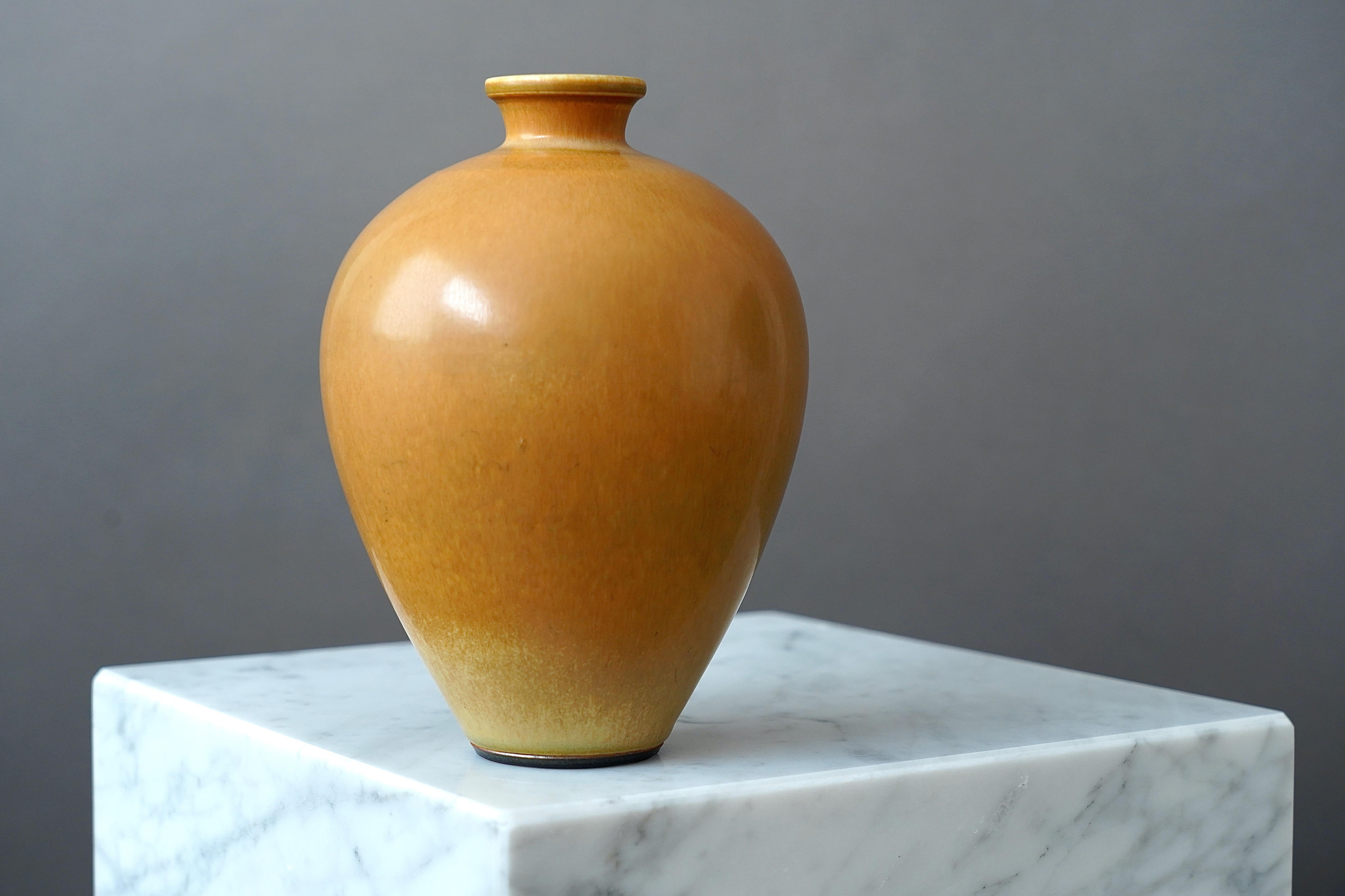 Ceramic Stoneware Vase by Berndt Friberg for Gustavsberg, Sweden, 1953 For Sale
