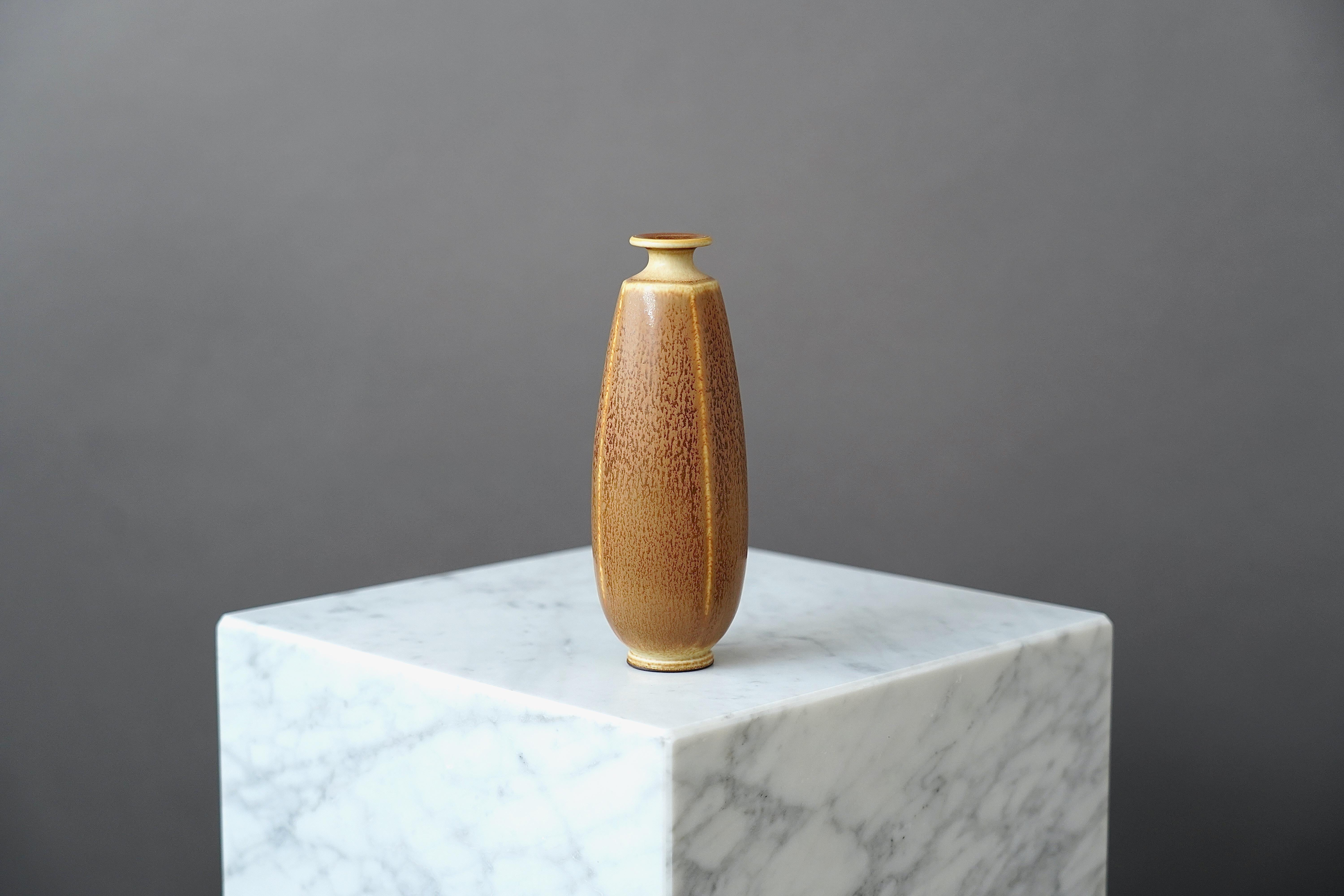 Swedish Stoneware Vase by Berndt Friberg for Gustavsberg, Sweden, 1955 For Sale