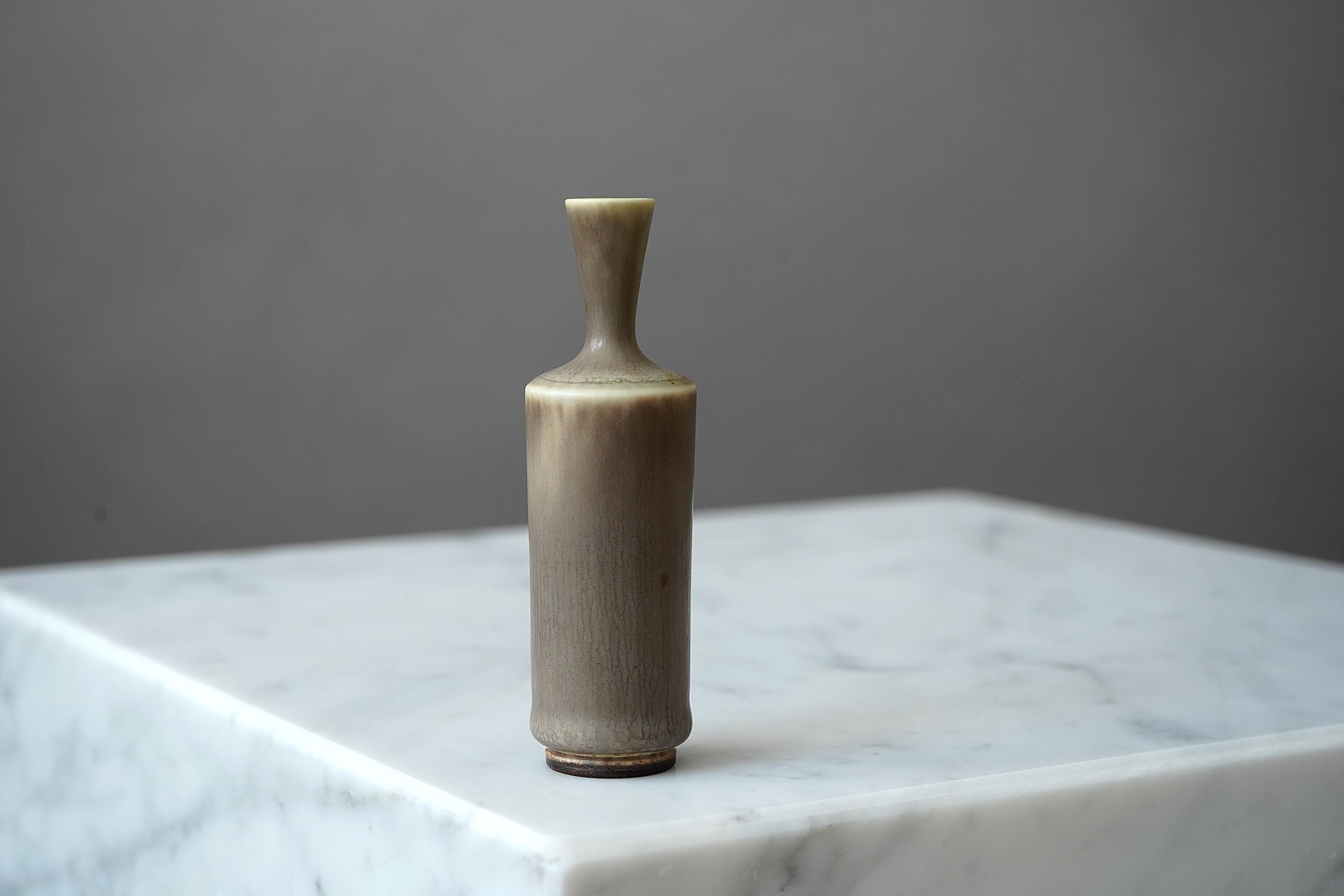 Swedish Stoneware Vase by Berndt Friberg for Gustavsberg, Sweden, 1960s For Sale