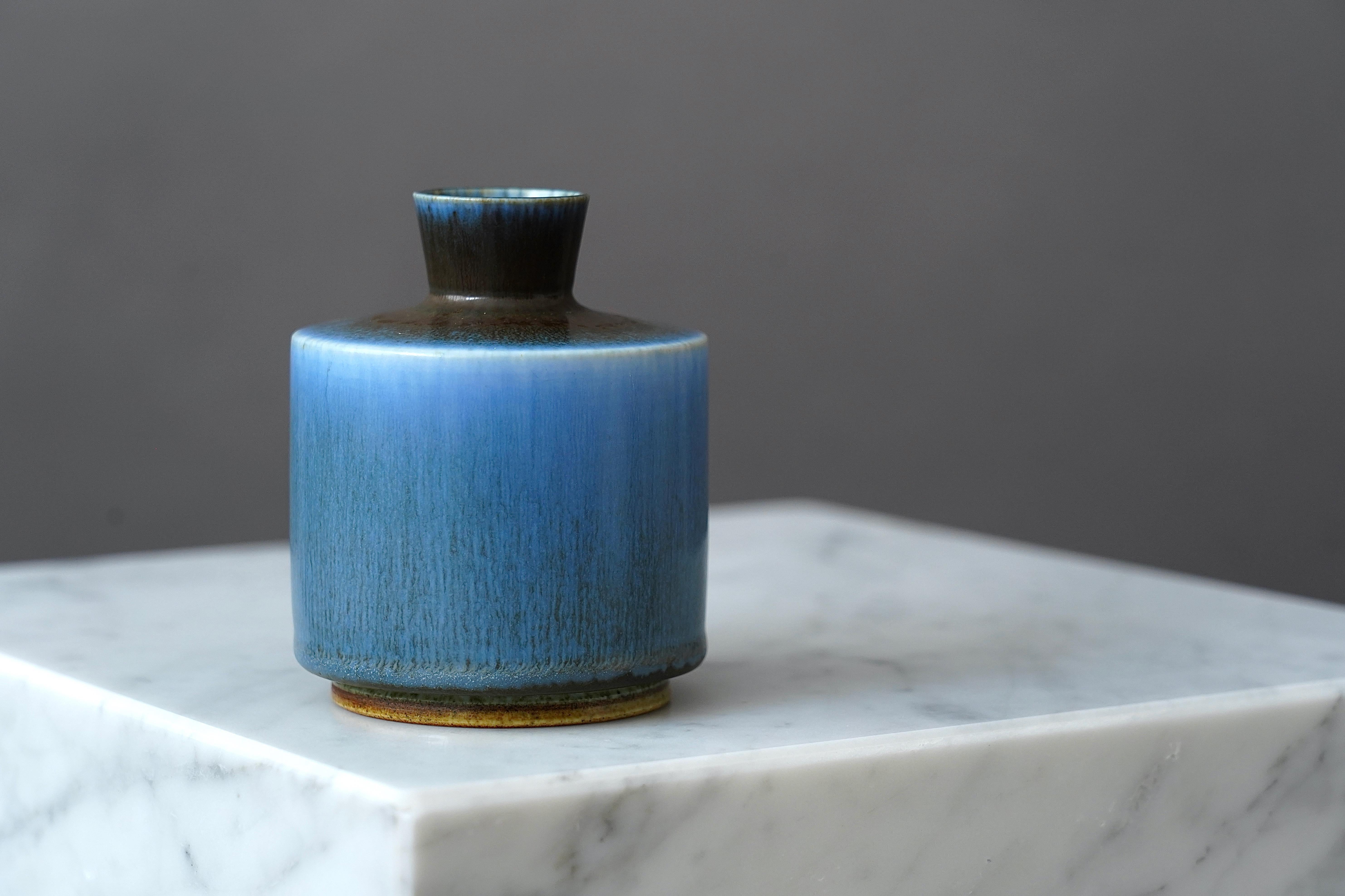 20th Century Stoneware Vase by Berndt Friberg for Gustavsberg, Sweden, 1962 For Sale
